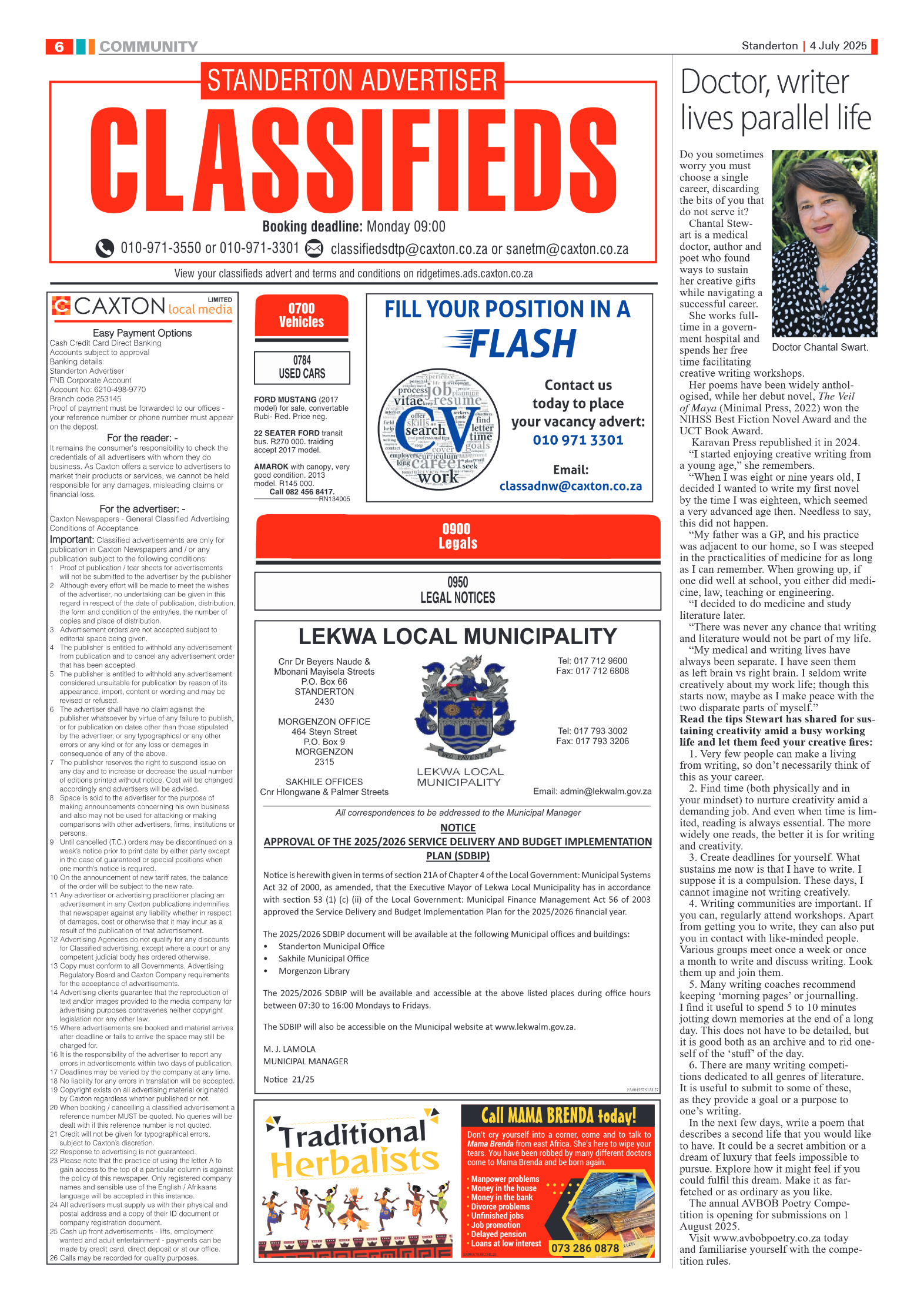 Standerton Advertiser 4 July 2025 page 6
