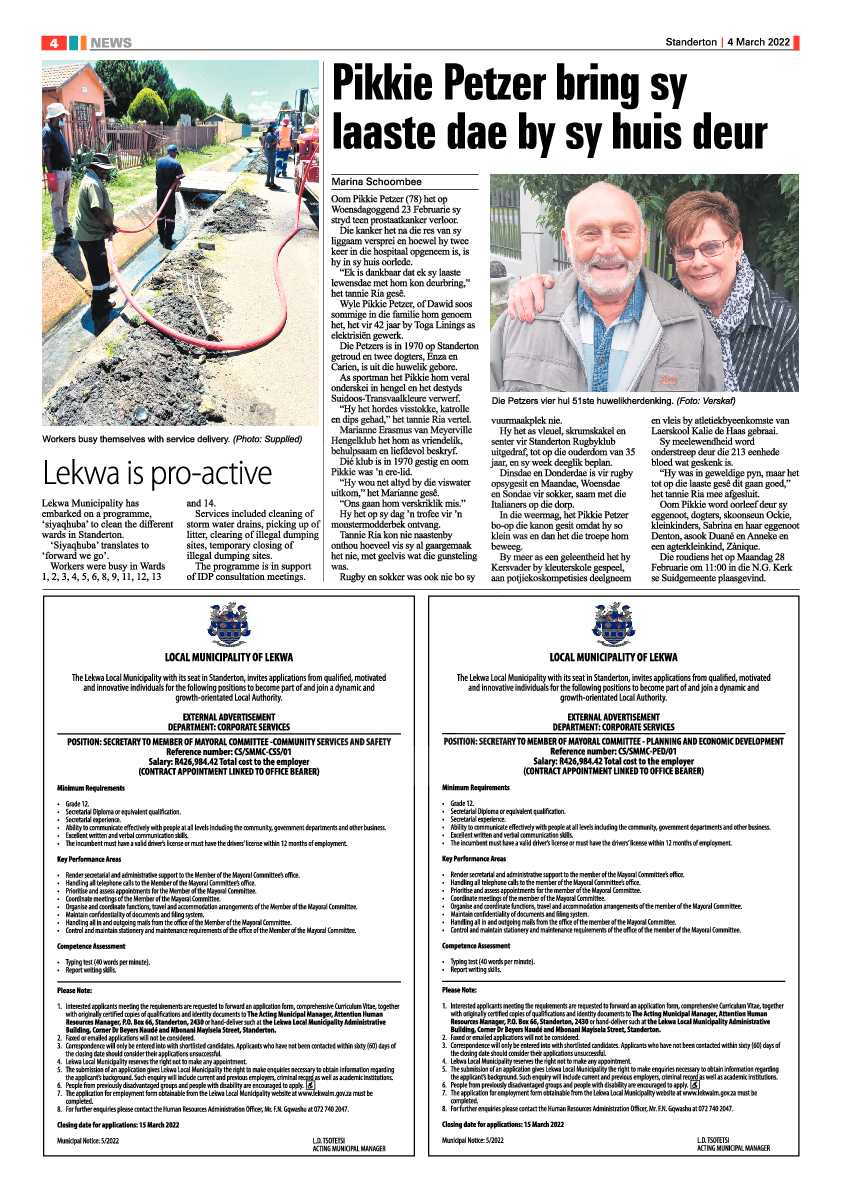 Standerton Advertiser 4 March 2022 page 4