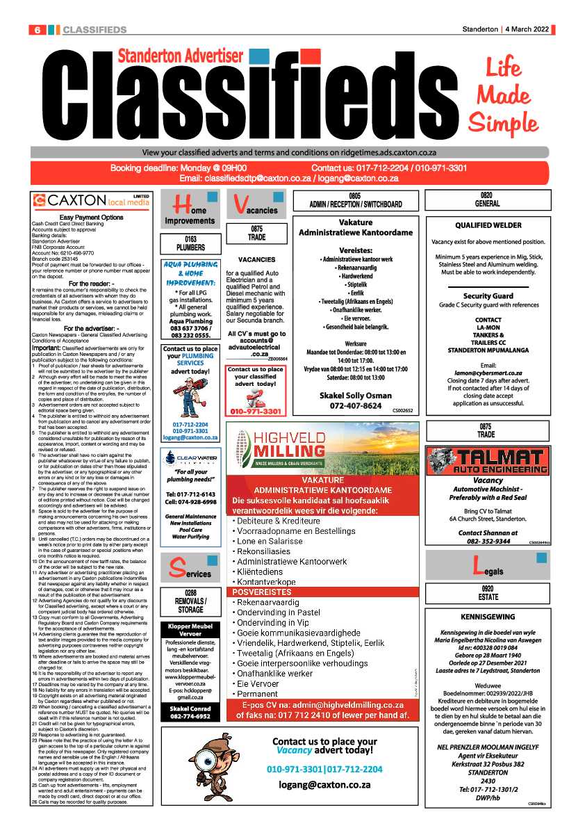 Standerton Advertiser 4 March 2022 page 6