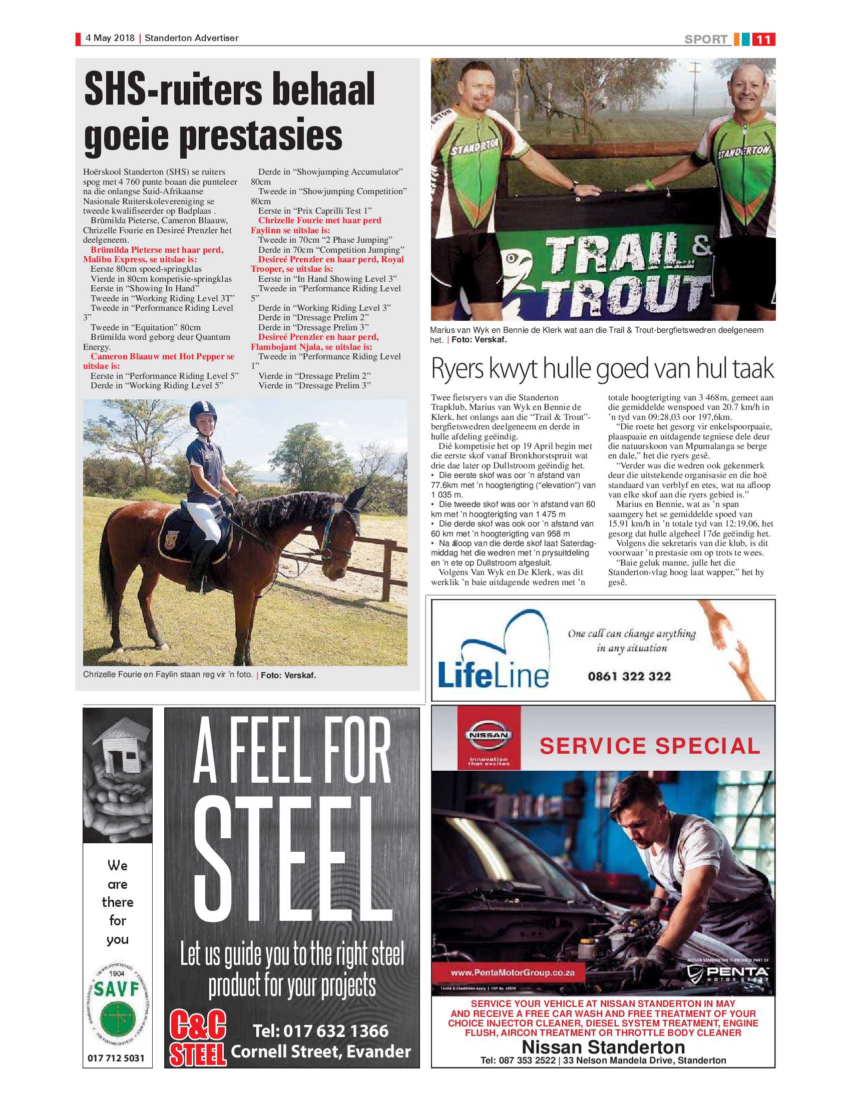 Standerton Advertiser 4 May 2018 page 11