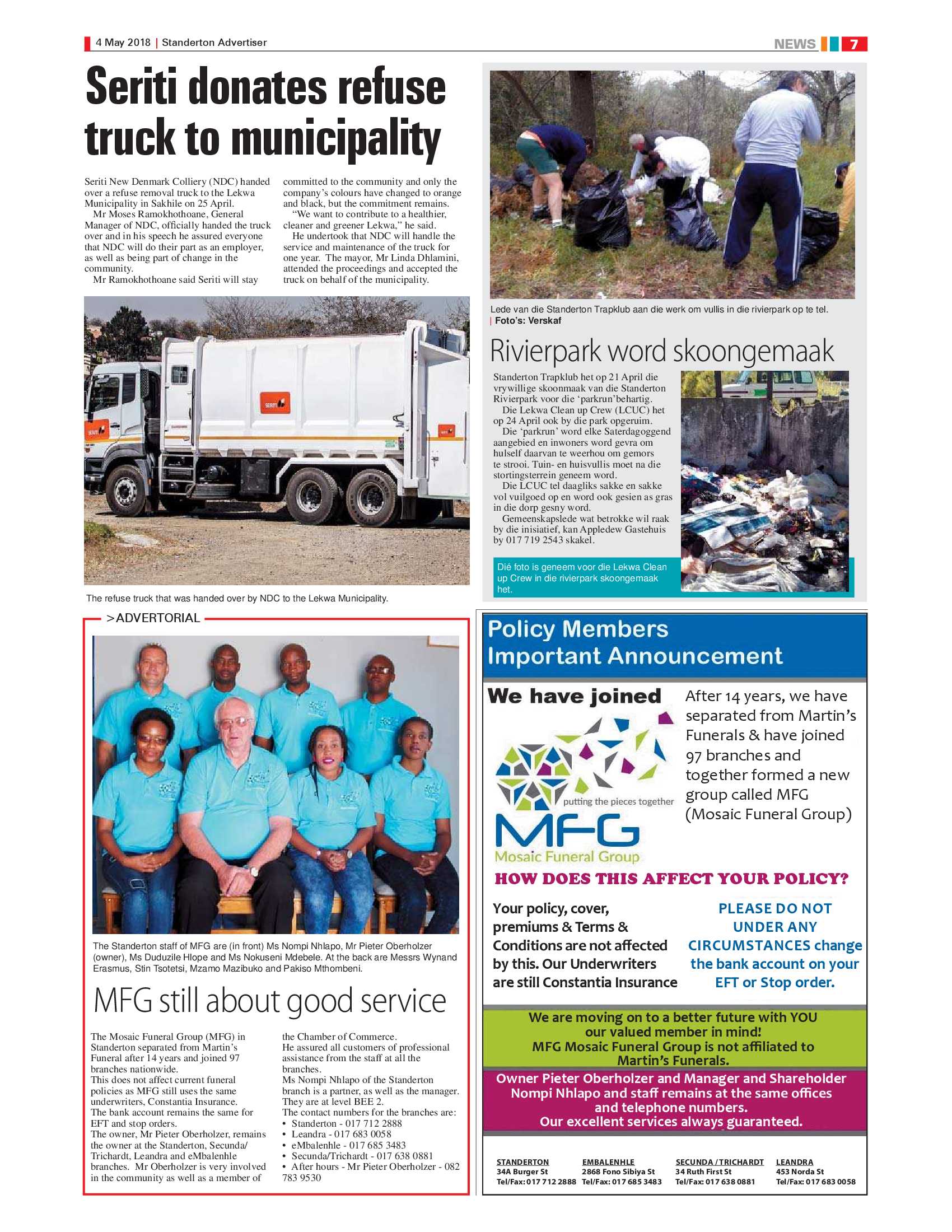 Standerton Advertiser 4 May 2018 page 7