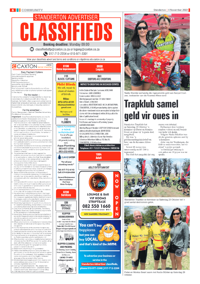 Standerton Advertiser 4 Nov 2022 page 6