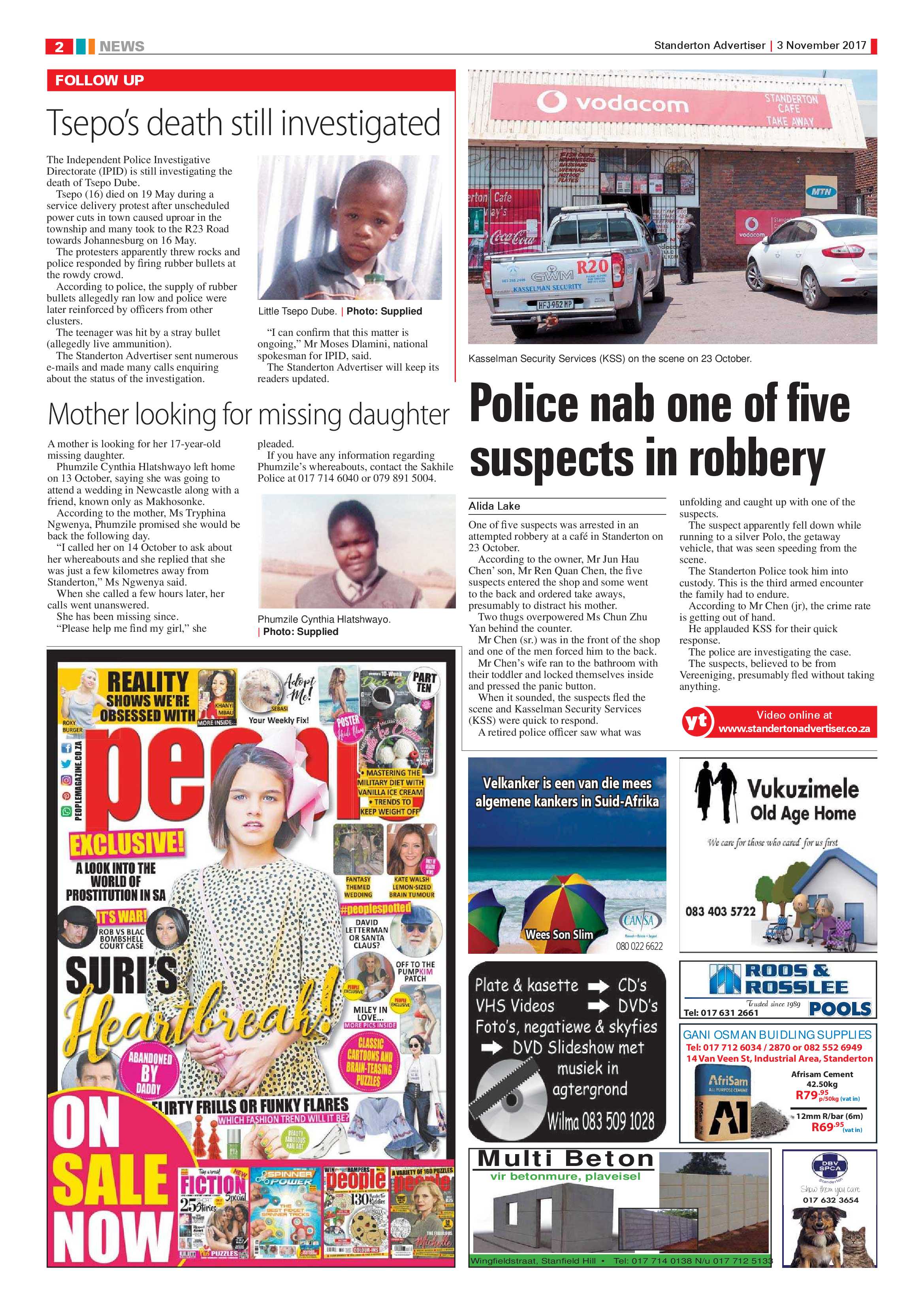 Standerton Advertiser 3 November 2017 page 2
