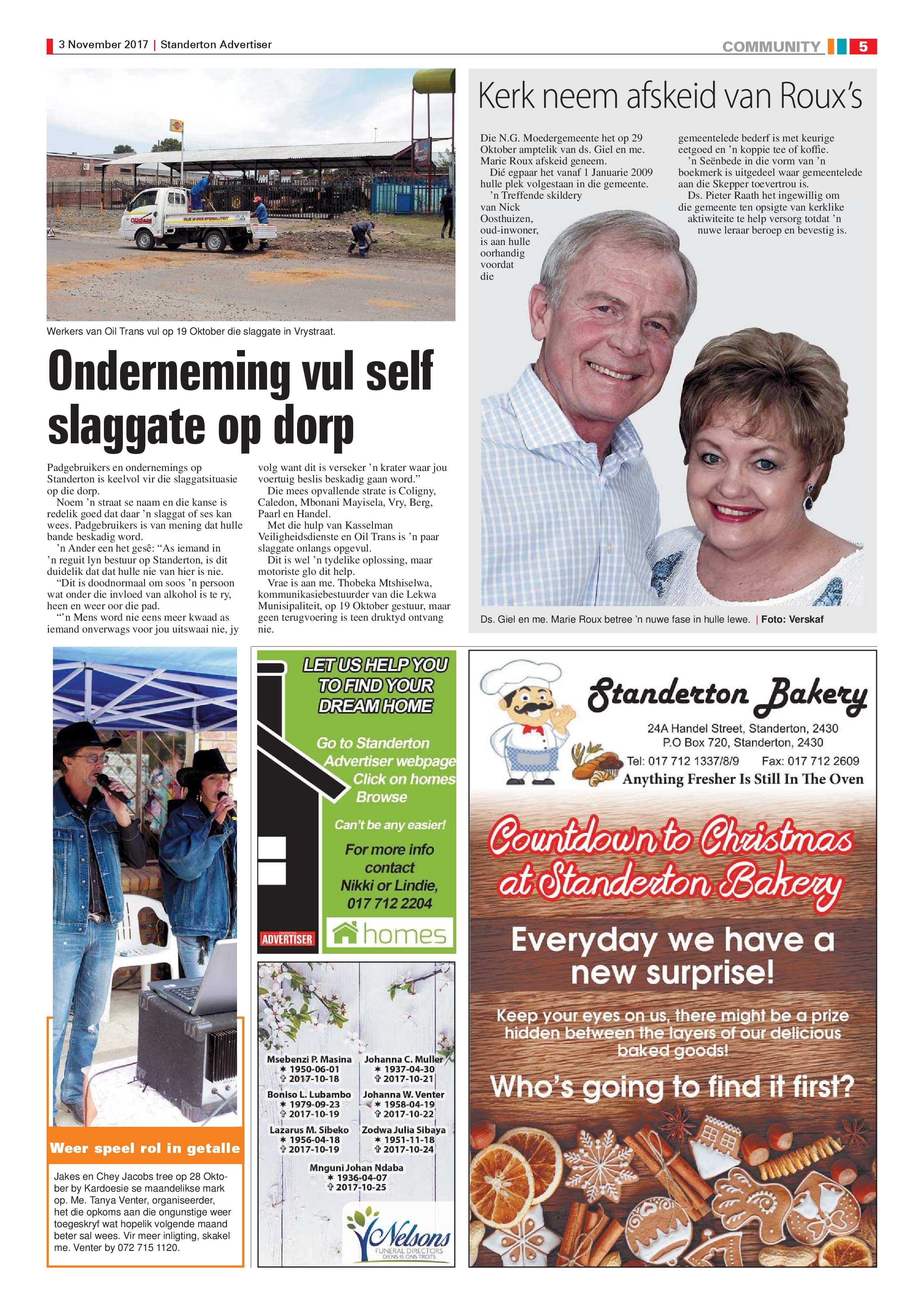 Standerton Advertiser 3 November 2017 page 5