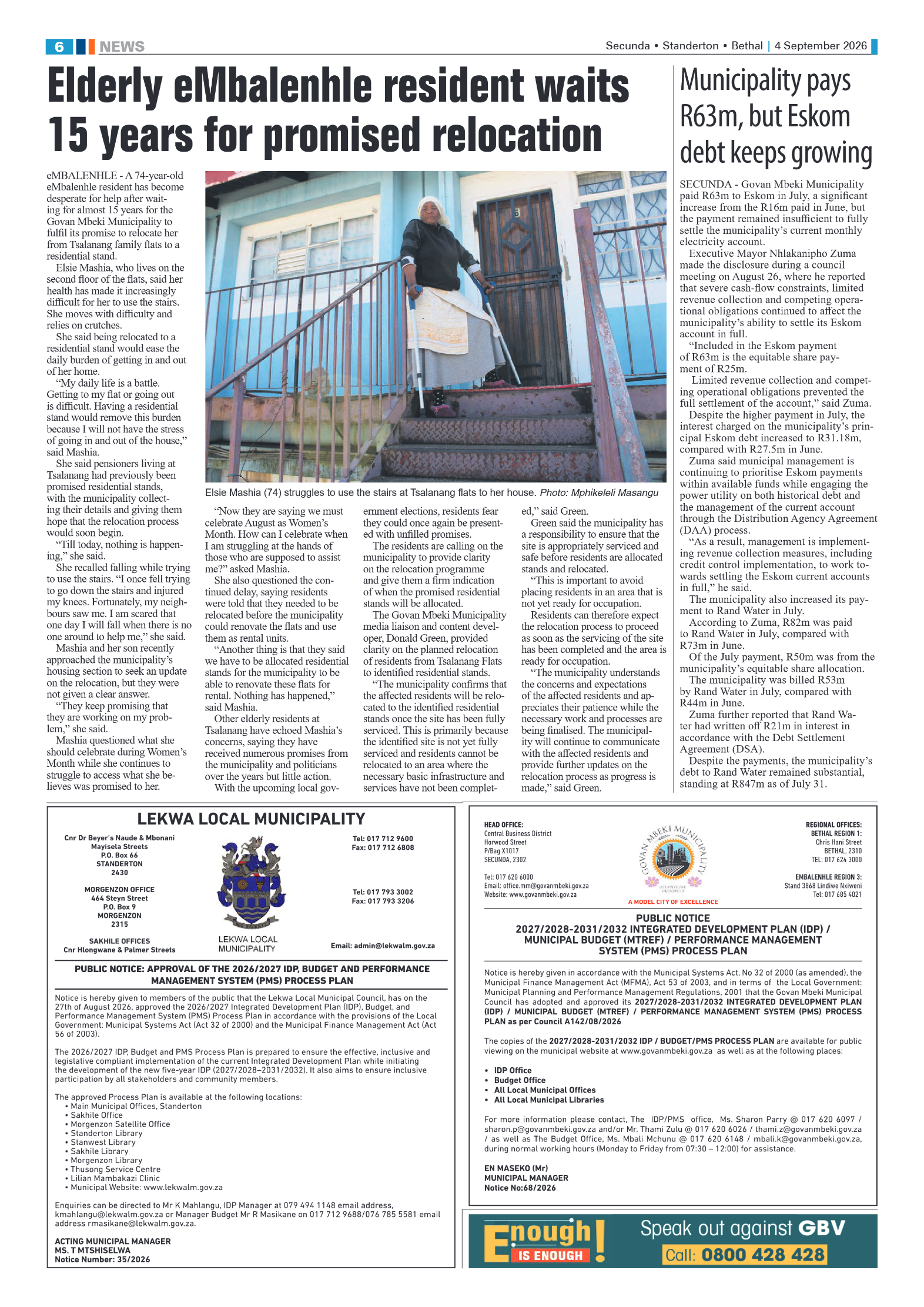 Standerton Advertiser 4 September 2026 page 6
