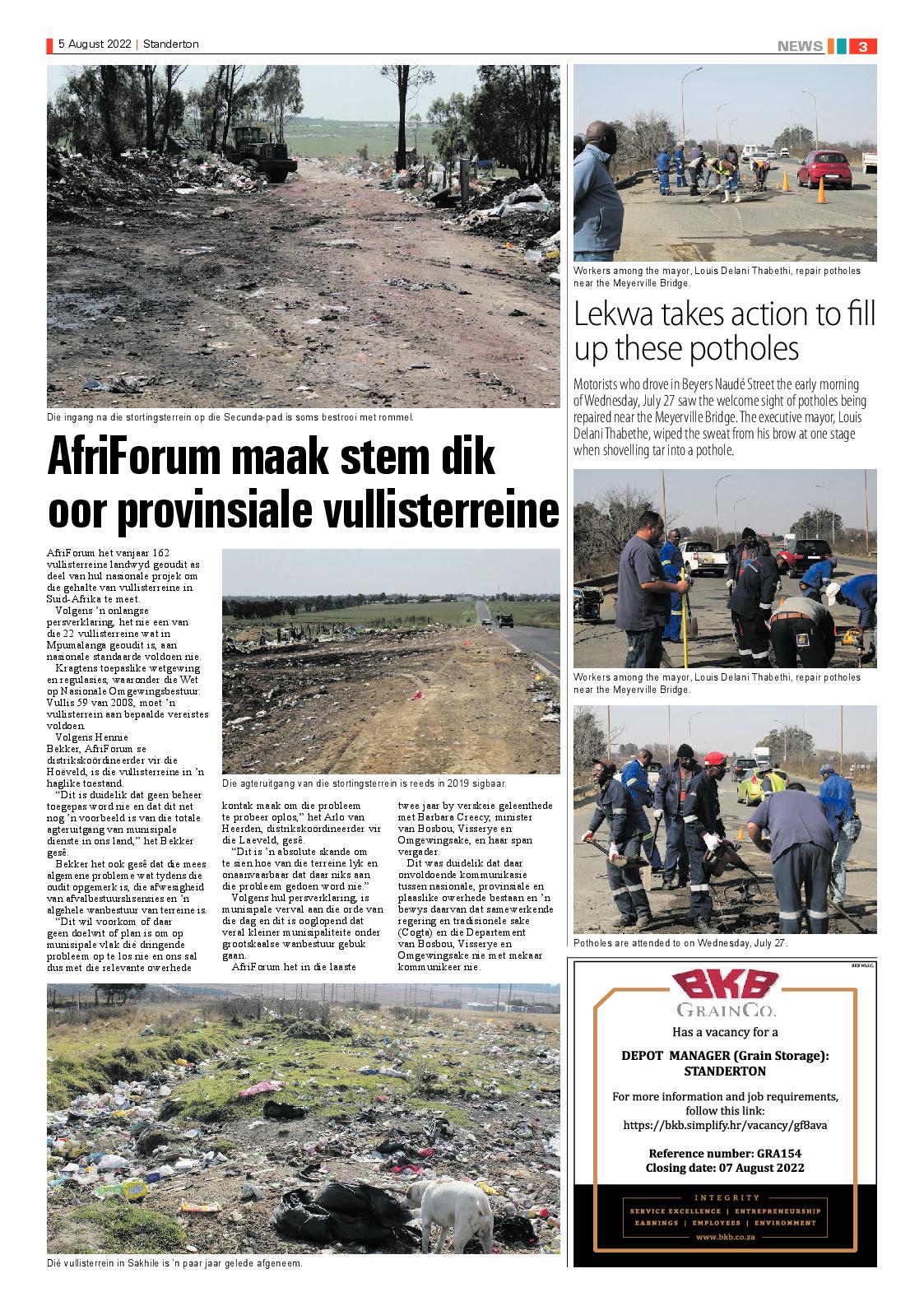 Standerton Advertiser 5 August 2022 page 3