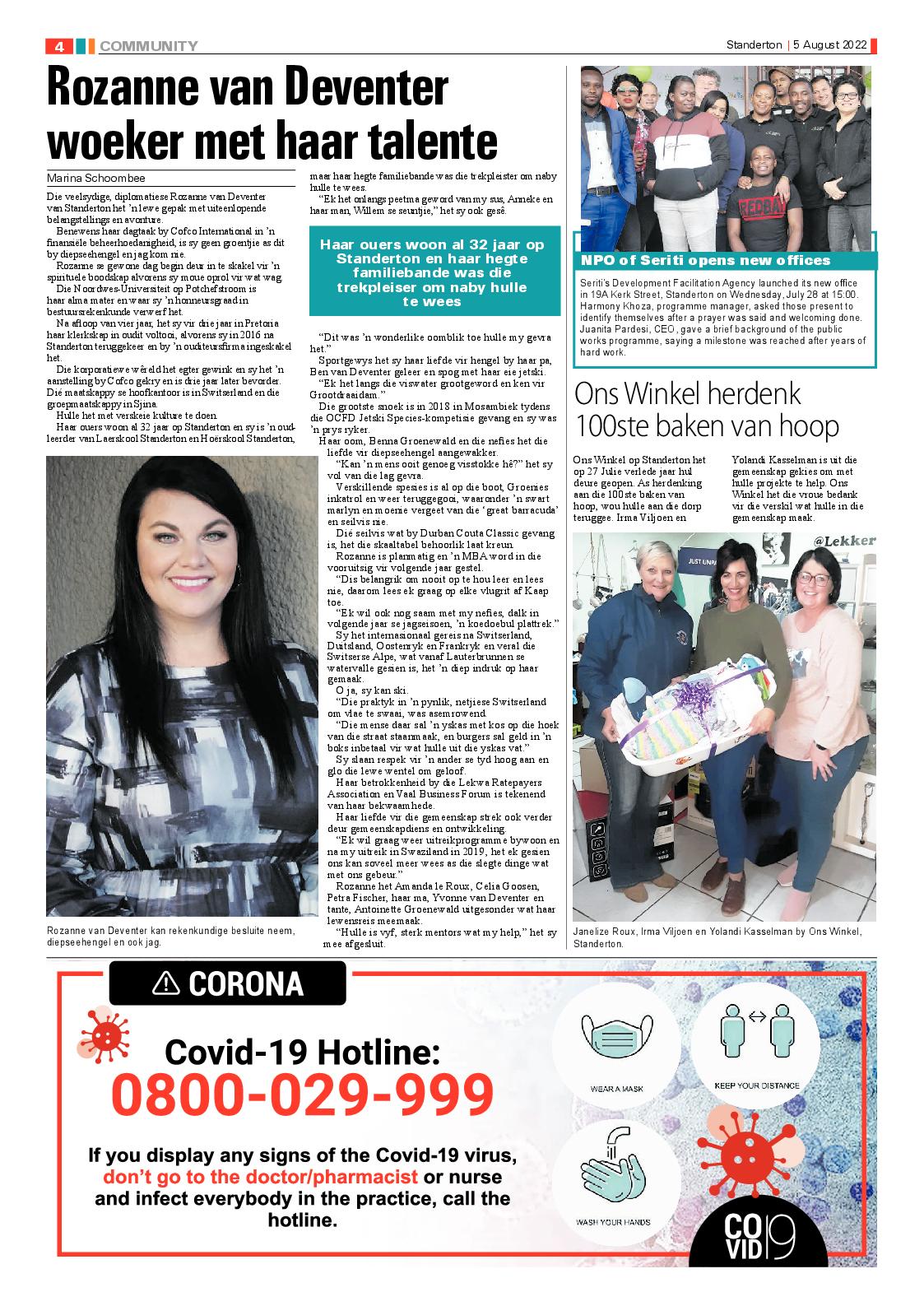 Standerton Advertiser 5 August 2022 page 4