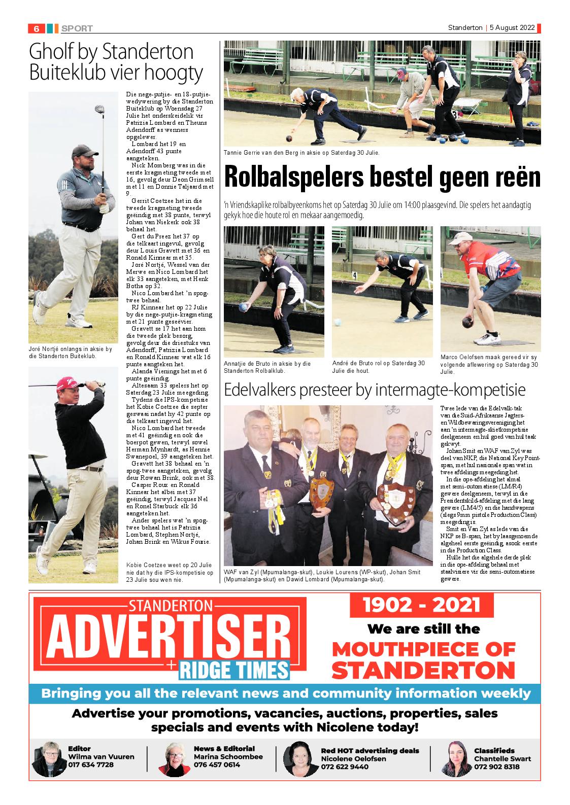 Standerton Advertiser 5 August 2022 page 6