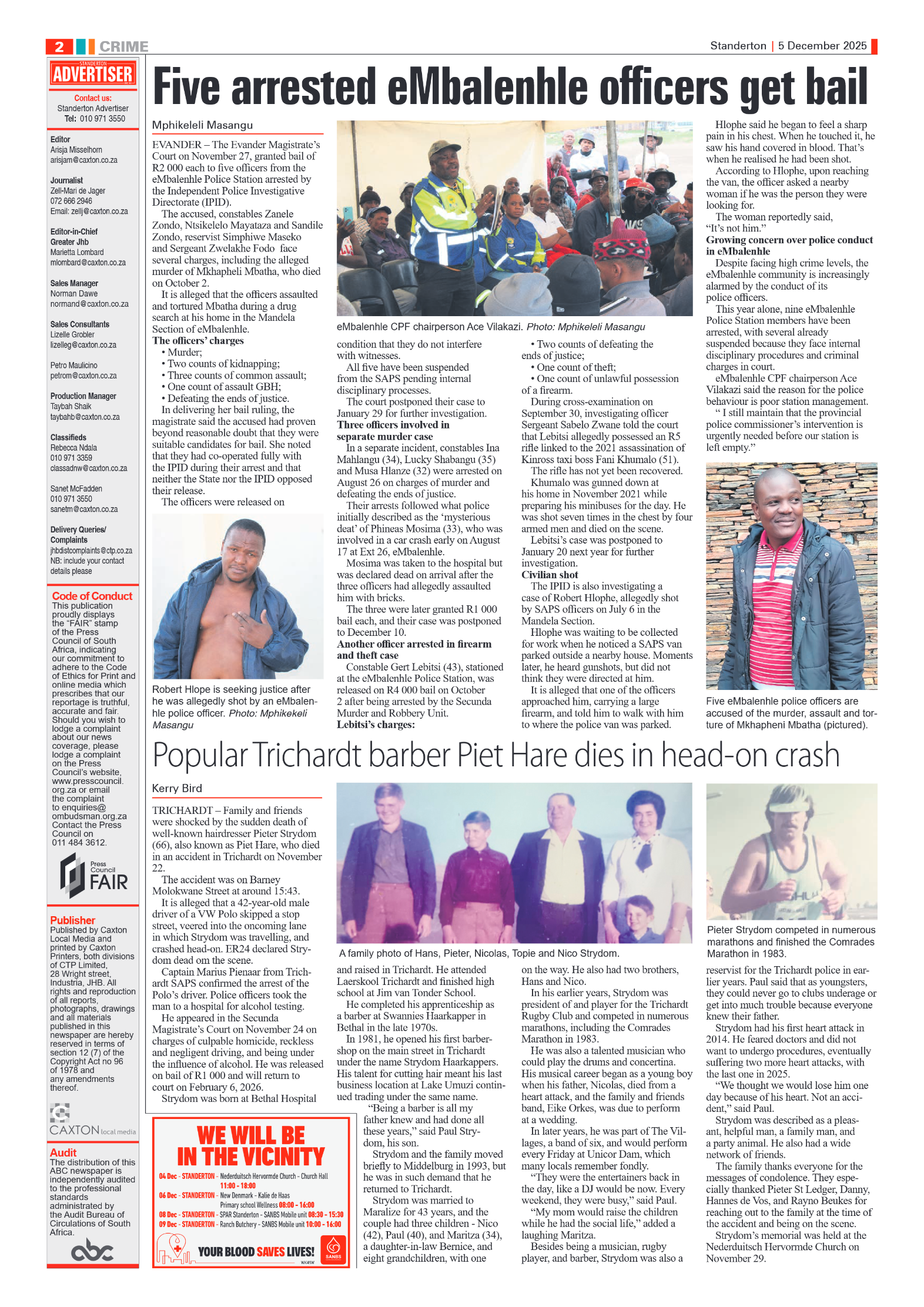 Standerton Advertiser 5 December 2025 page 2