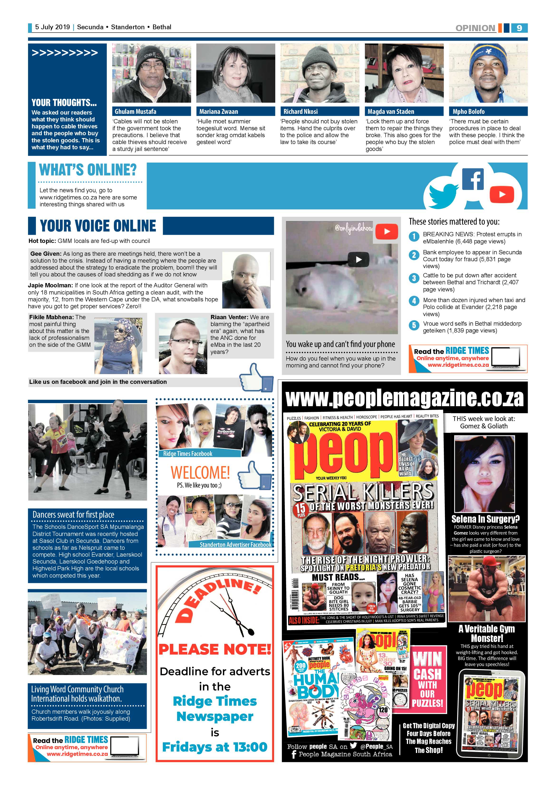 Standerton Advertiser 5 July 2019 page 13