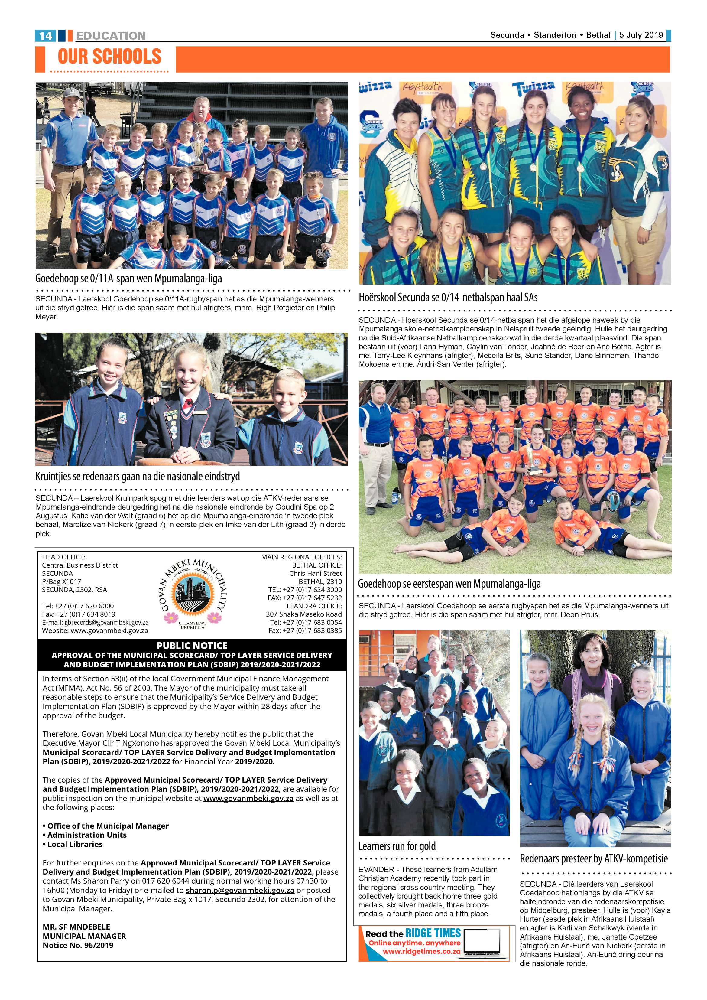 Standerton Advertiser 5 July 2019 page 18
