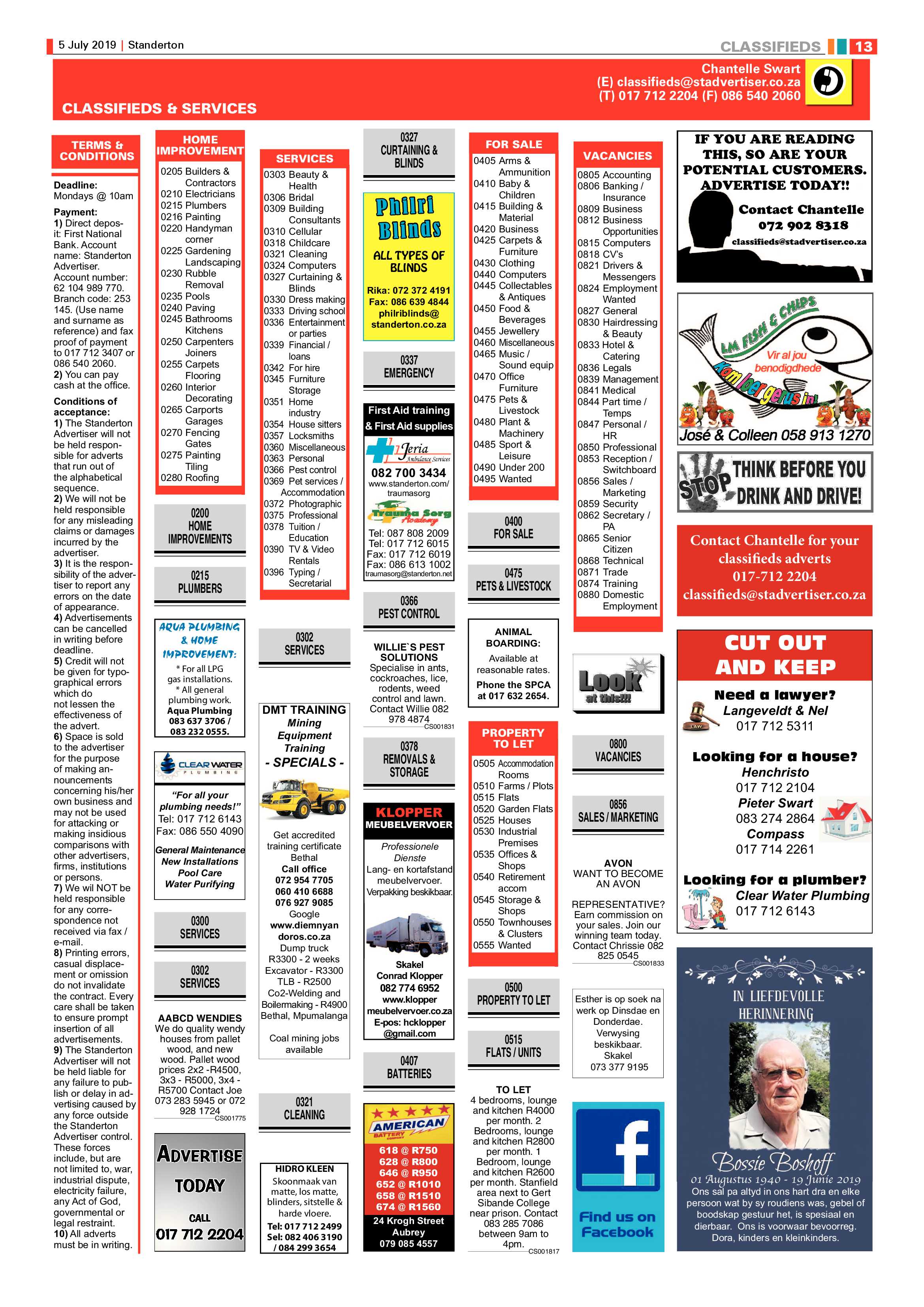 Standerton Advertiser 5 July 2019 page 21