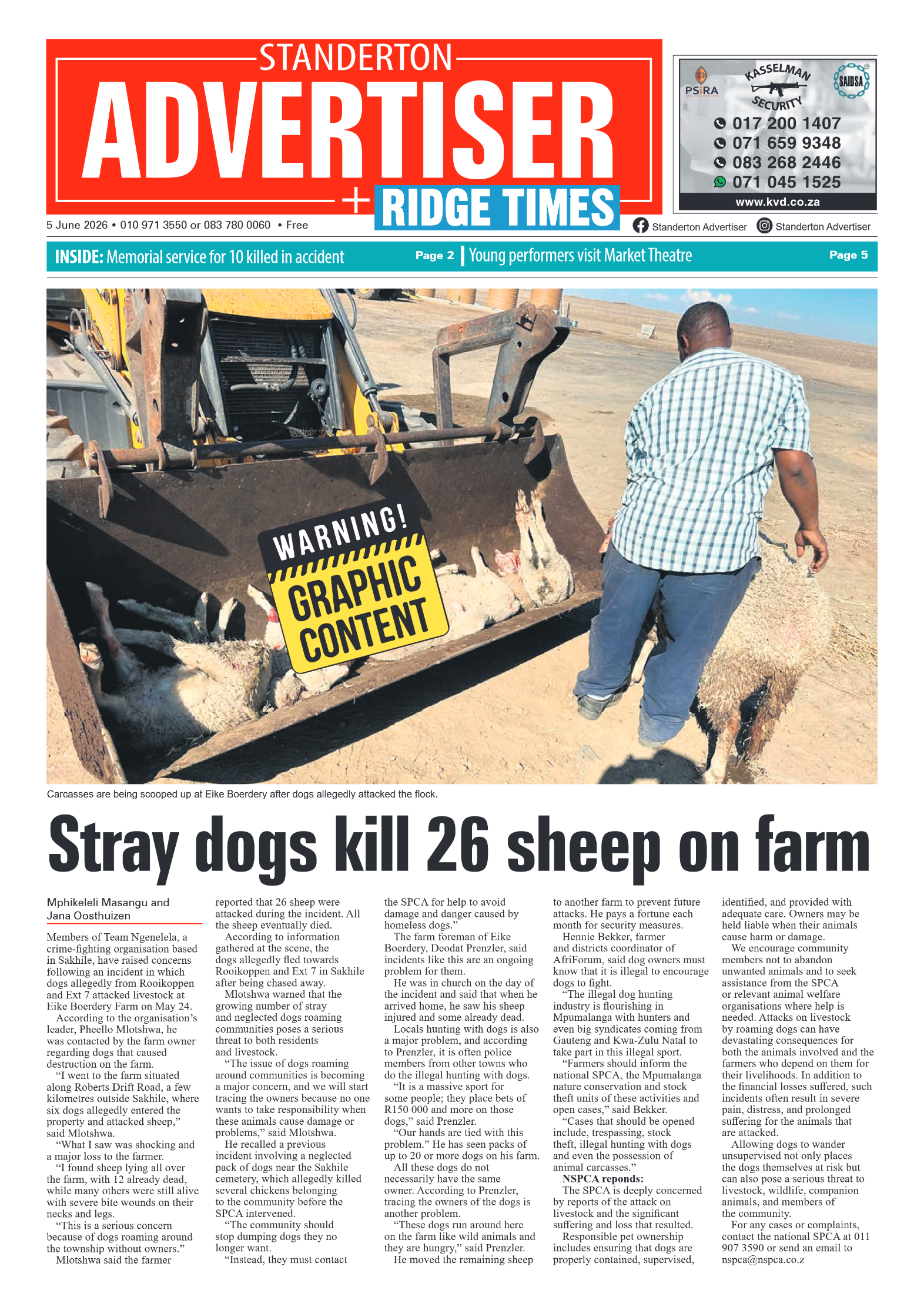 Standerton Advertiser 5 June 2026 page 1
