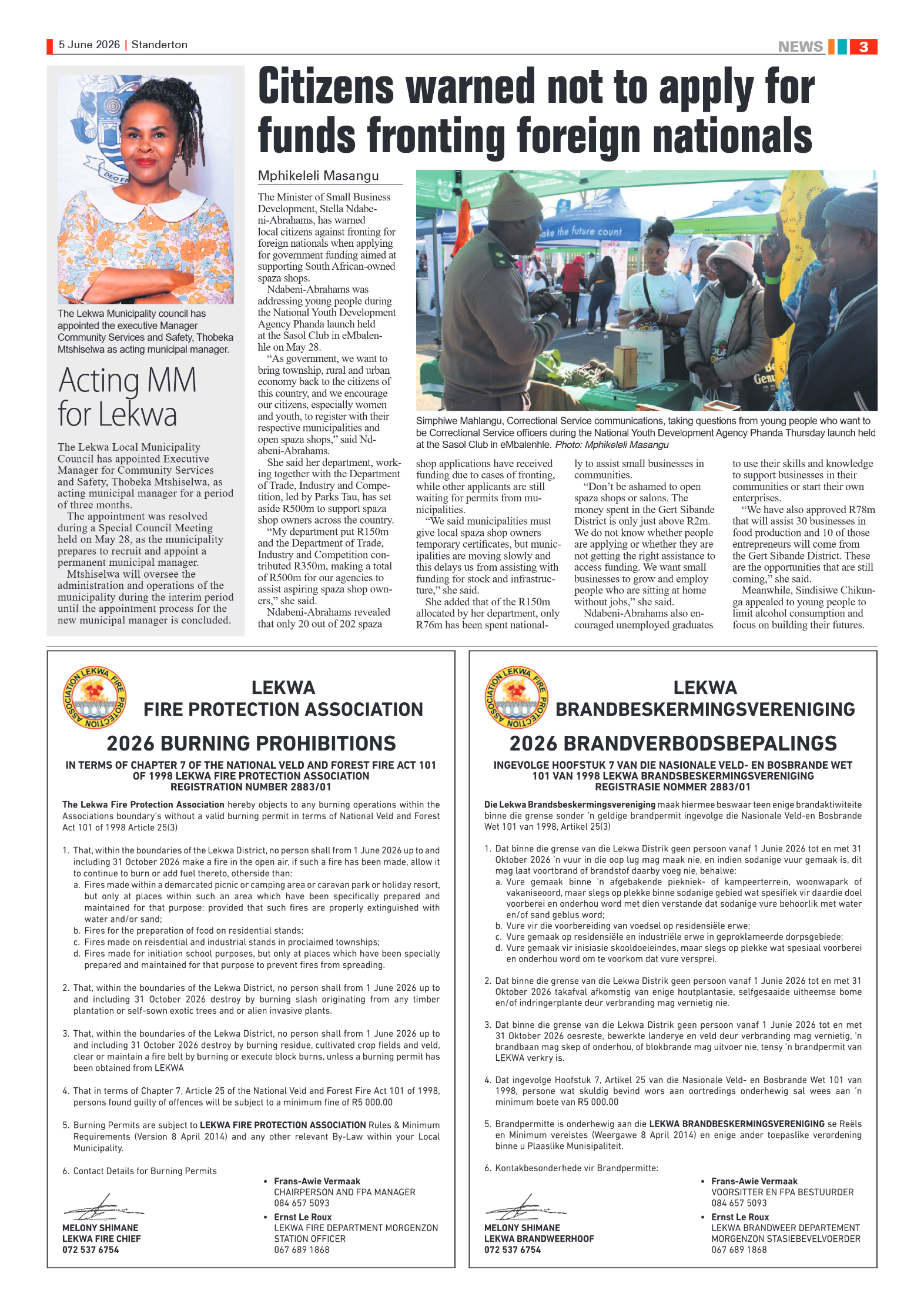 Standerton Advertiser 5 June 2026 page 3