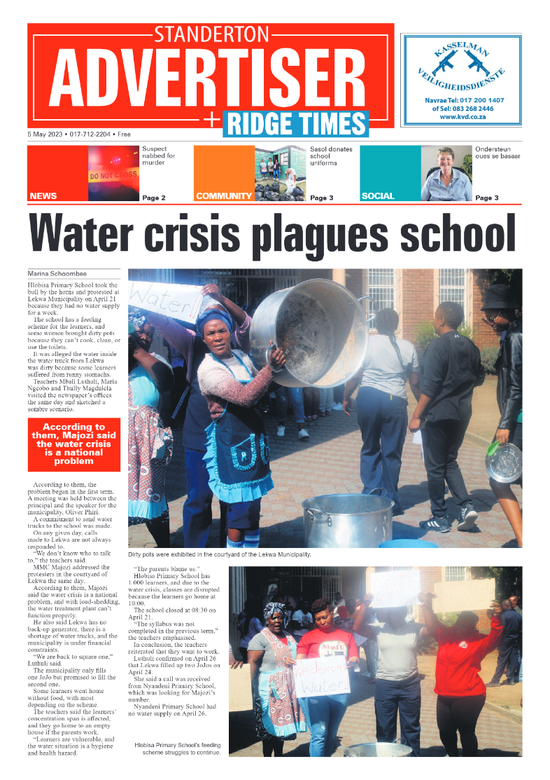 Standerton Advertiser 5 May 2023 page 1