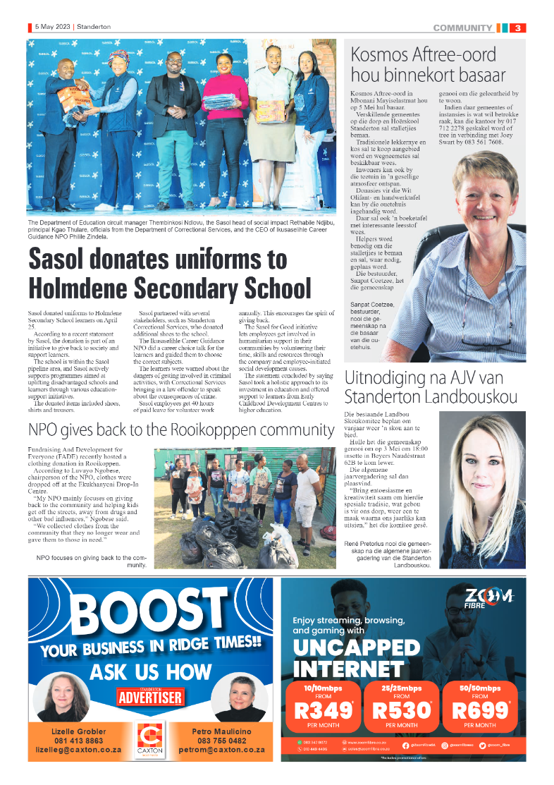 Standerton Advertiser 5 May 2023 page 3