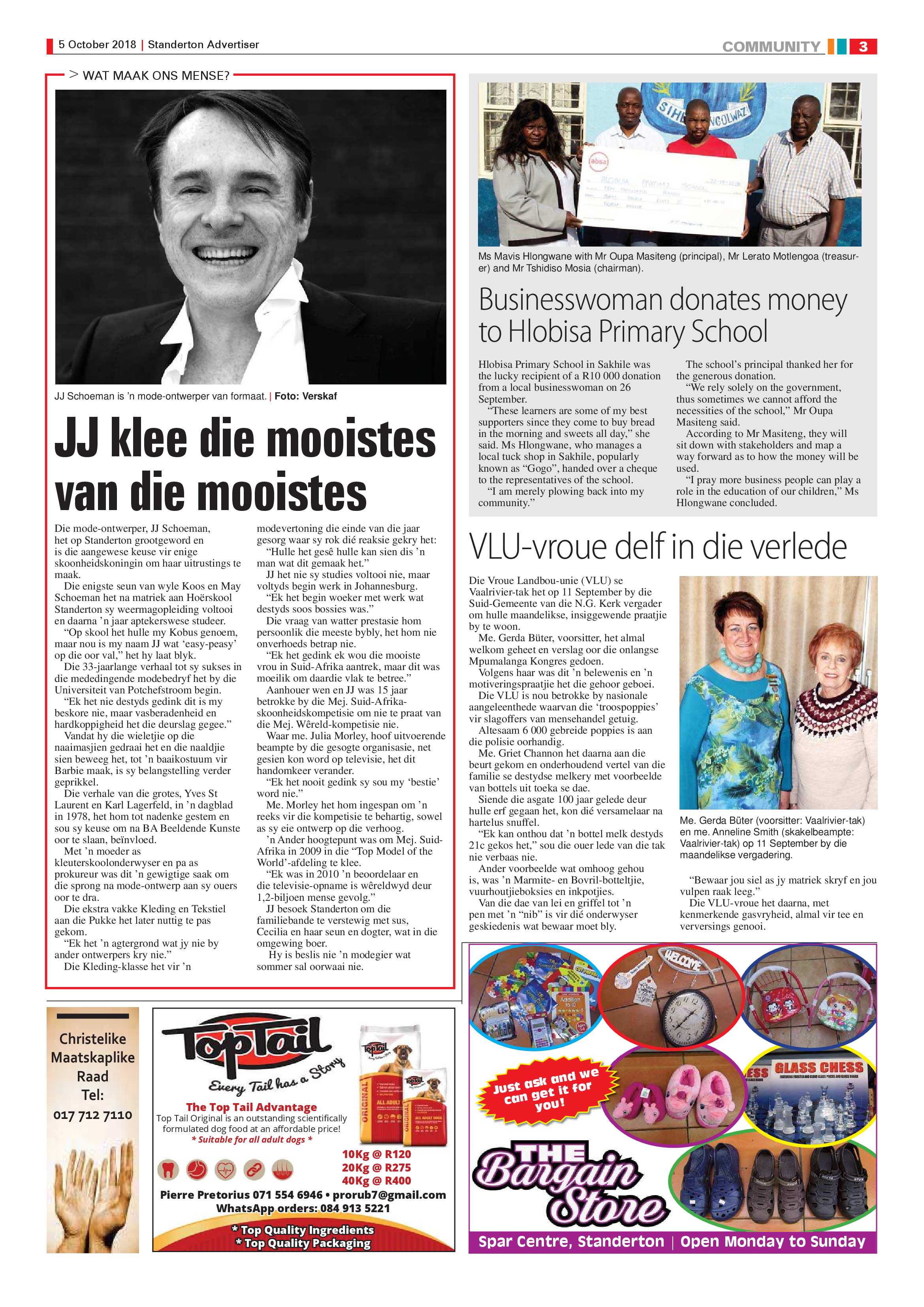 Standerton Advertiser 5 October 2018 page 3