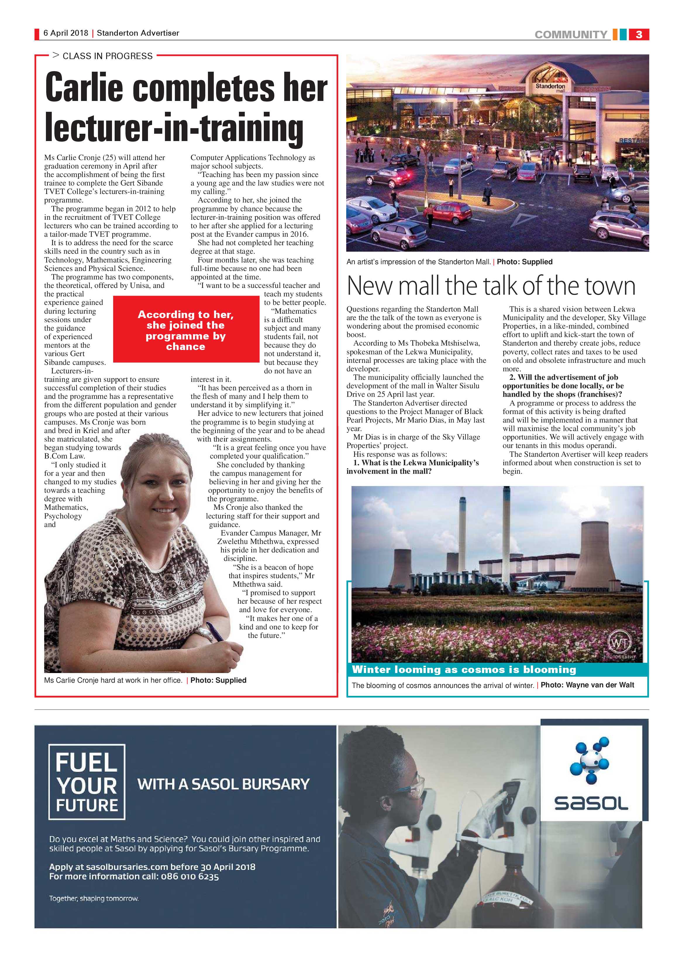 Standerton Advertiser 6 April 2018 page 3