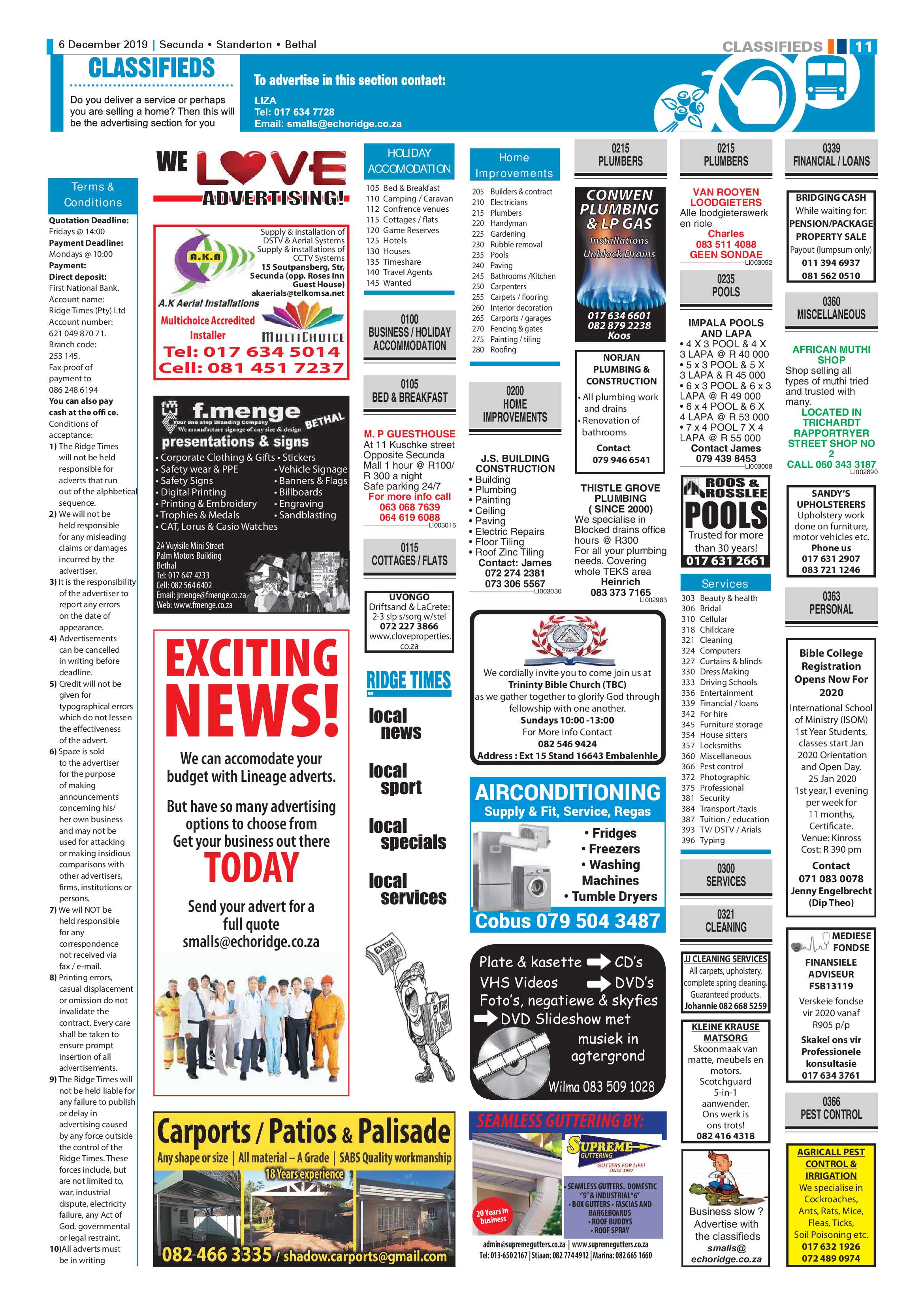 Standerton Advertiser 6 December 2019 page 11