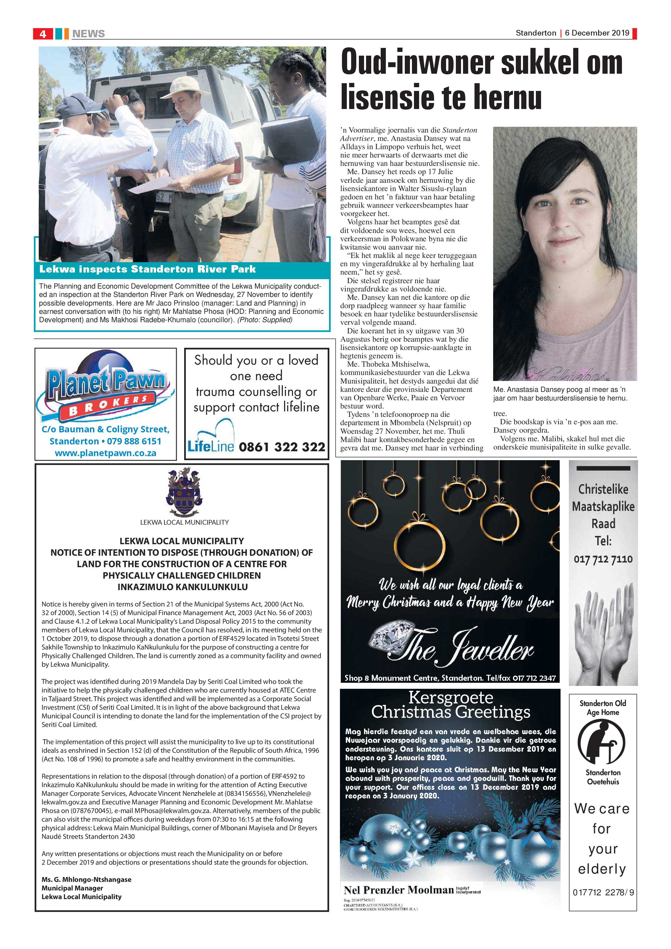 Standerton Advertiser 6 December 2019 page 4