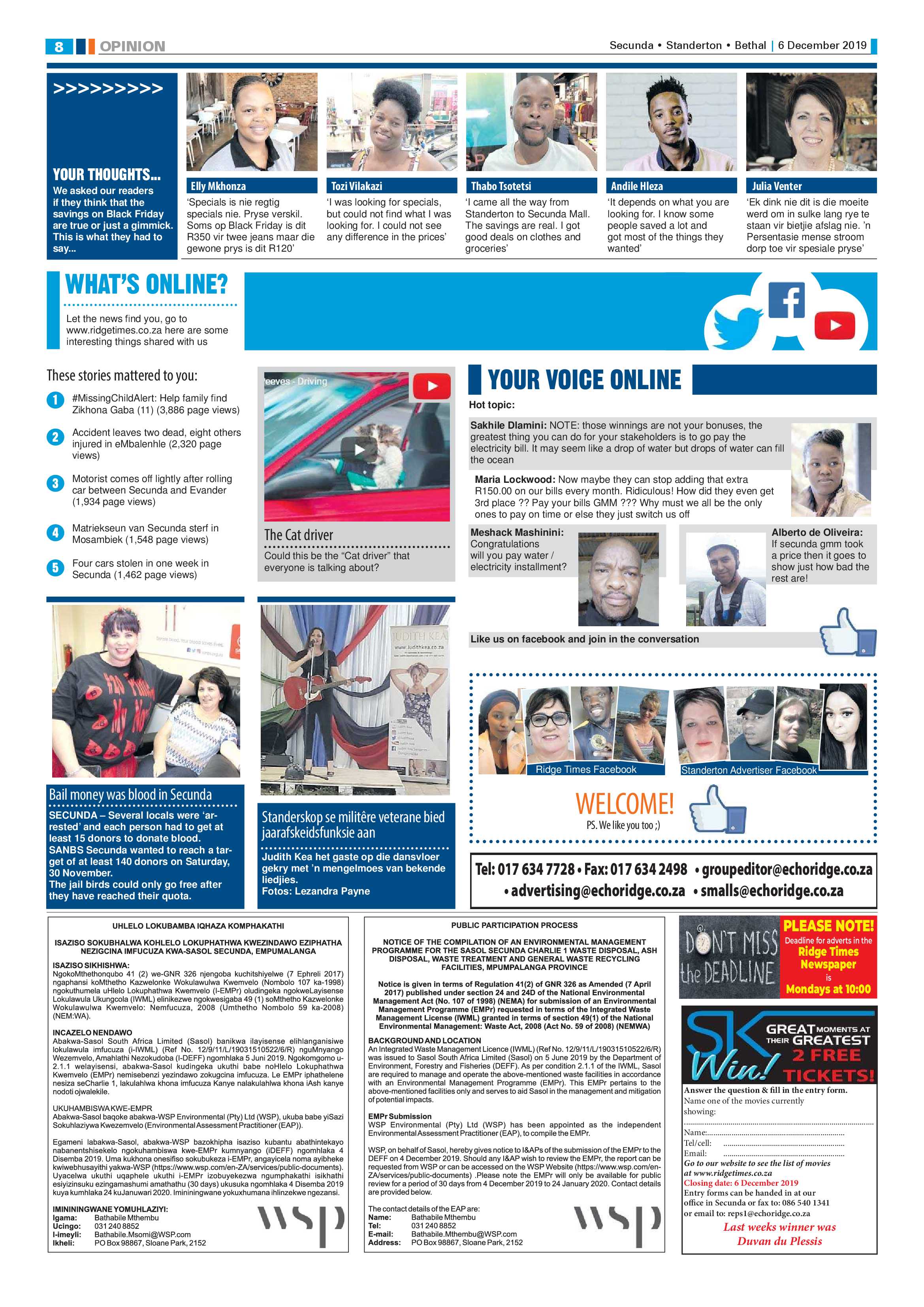 Standerton Advertiser 6 December 2019 page 8