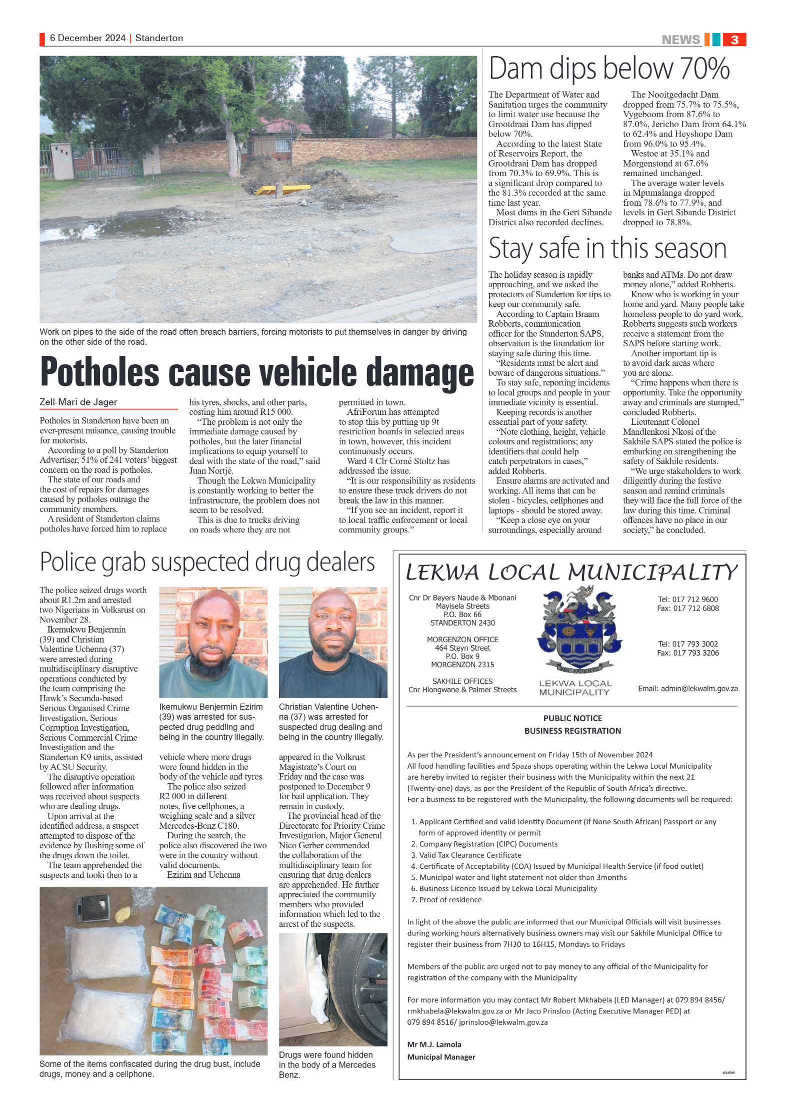 Standerton Advertiser 6 December 2024 page 3