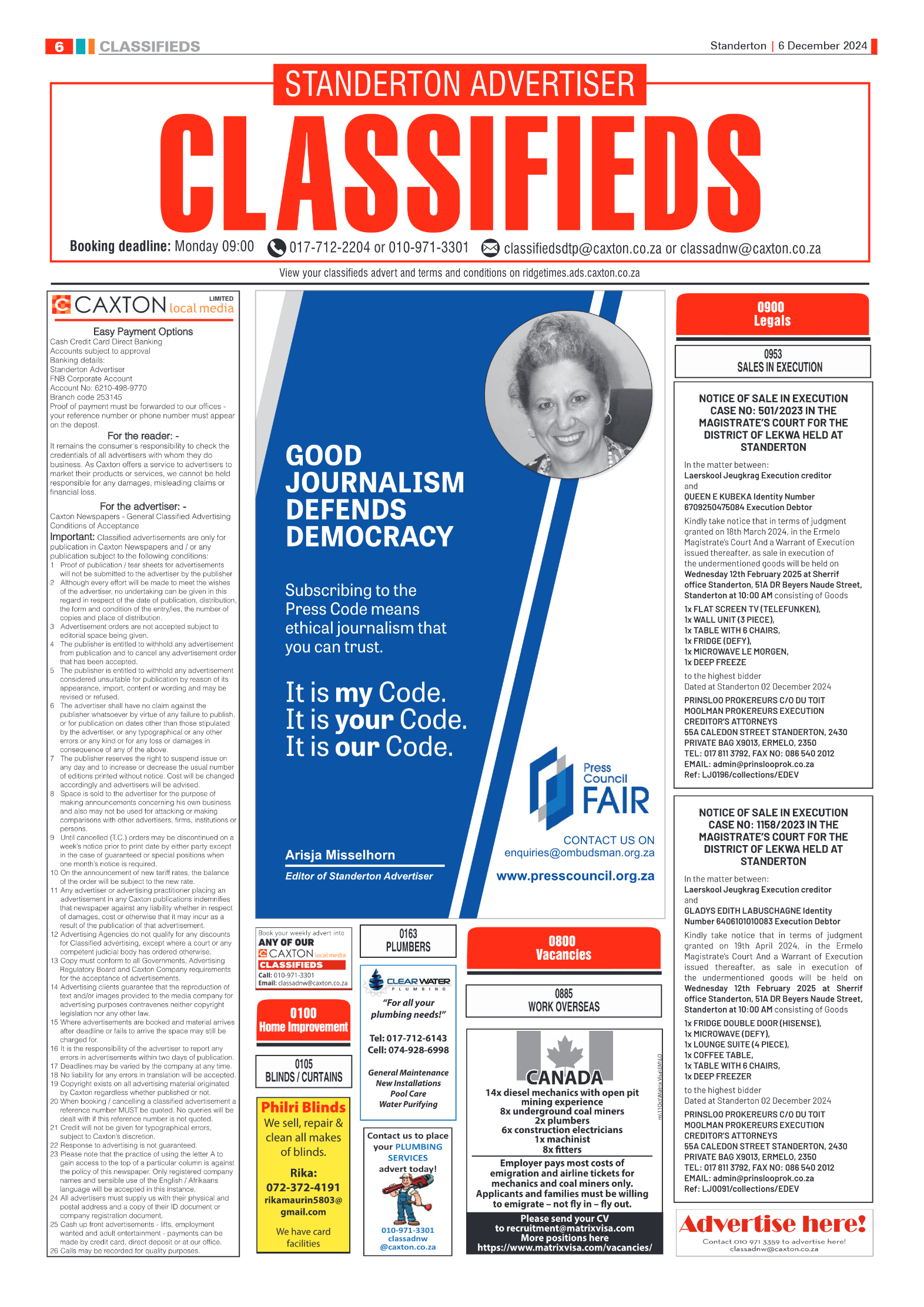 Standerton Advertiser 6 December 2024 page 6