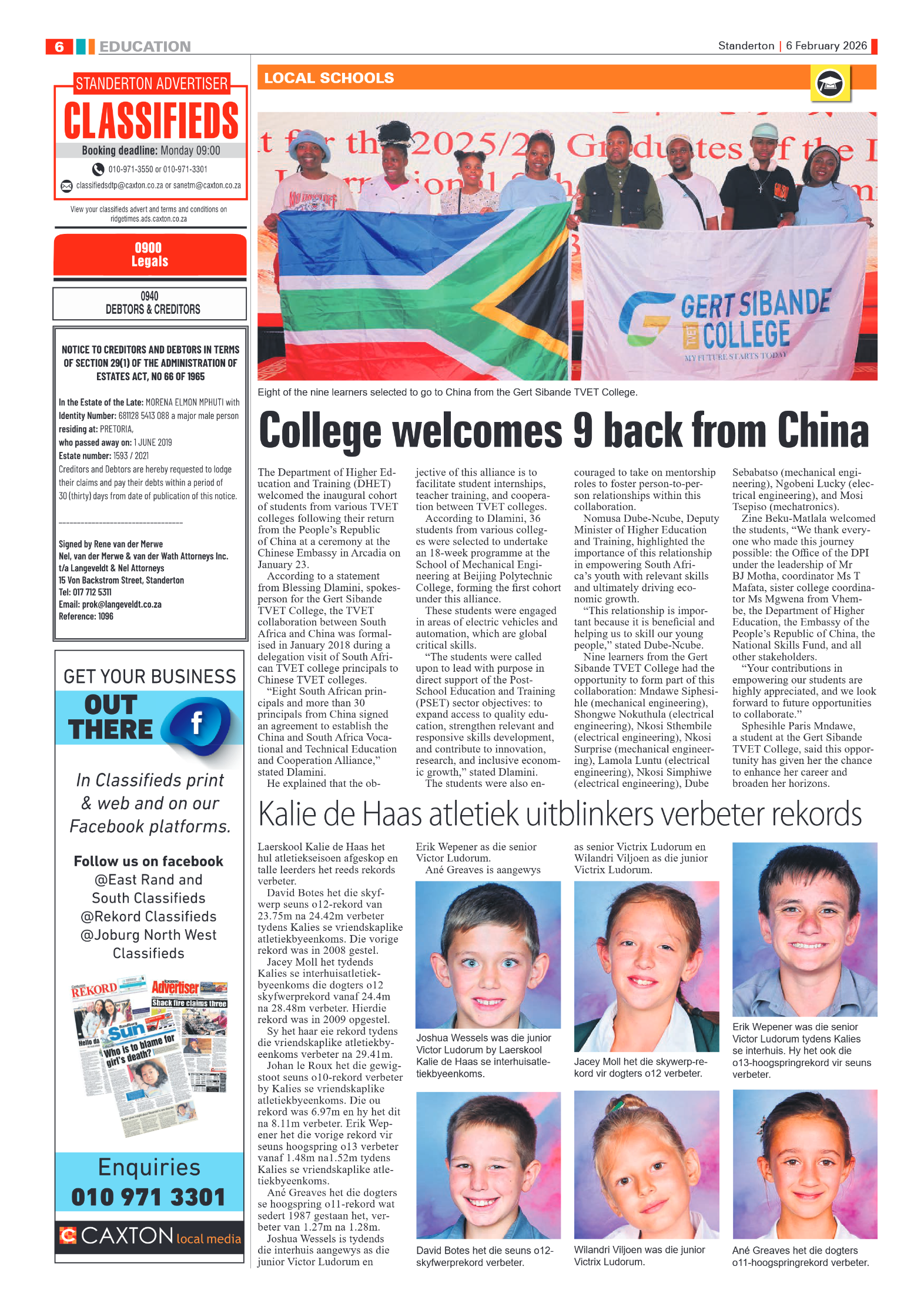 Standerton Advertiser 6 February 2026 page 6