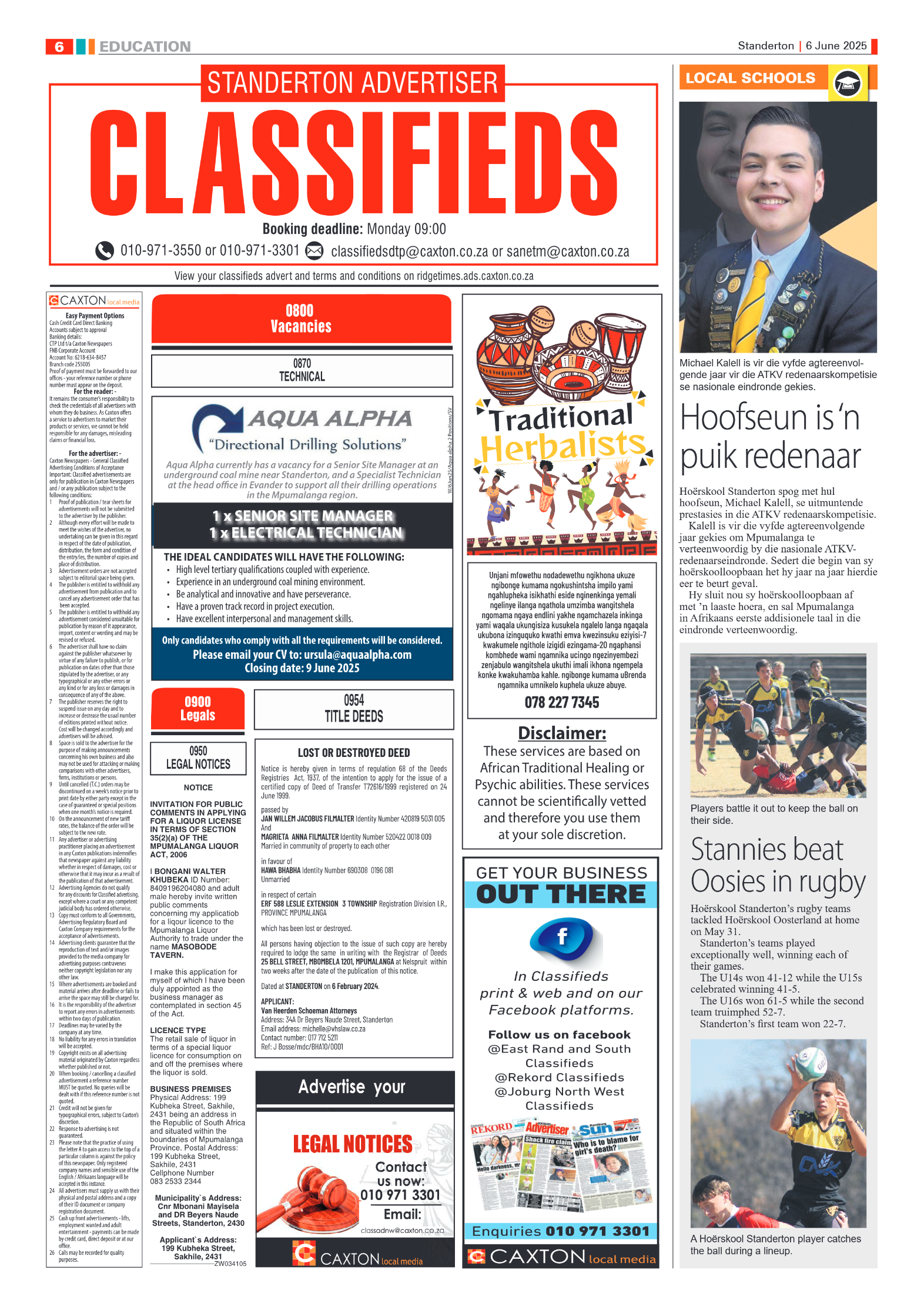 Standerton Advertiser 6 June 2025 page 6