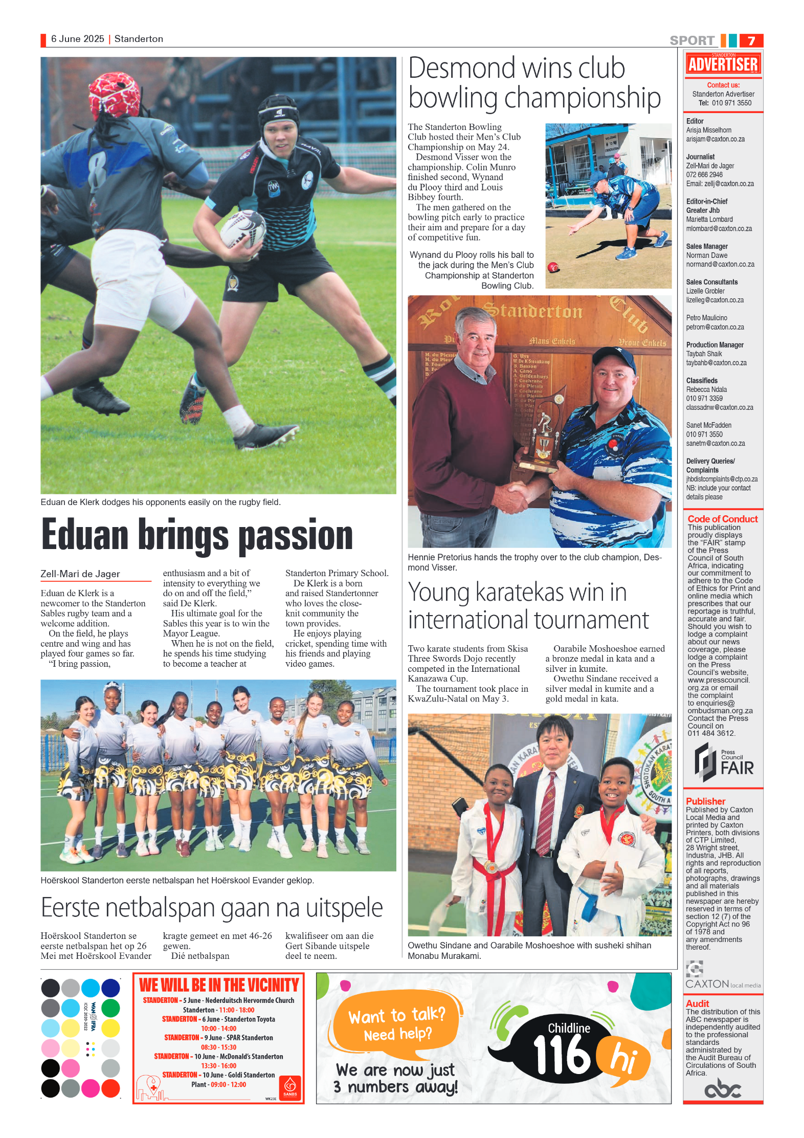 Standerton Advertiser 6 June 2025 page 7