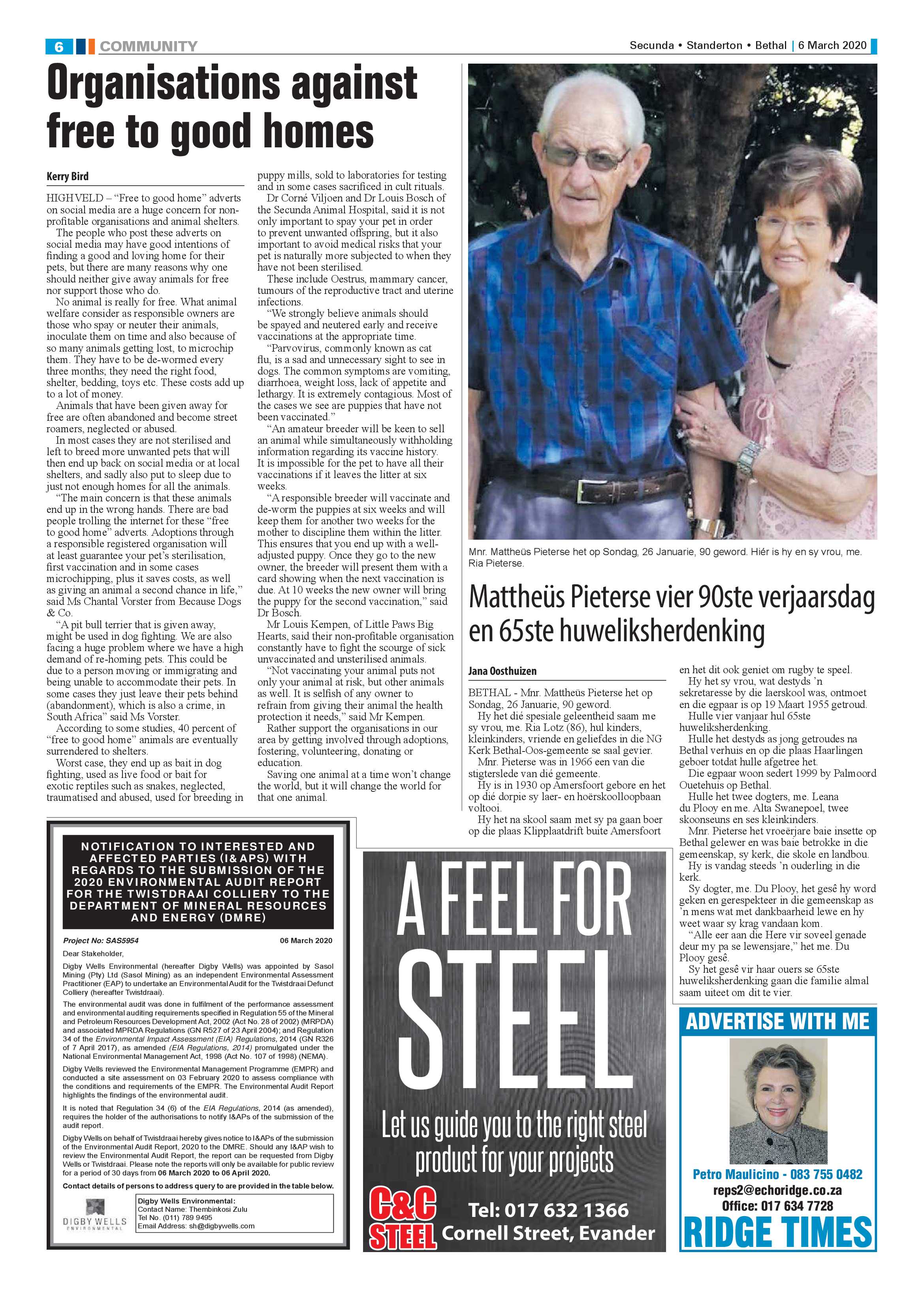 Standerton Advertiser 6 March 2020 page 6