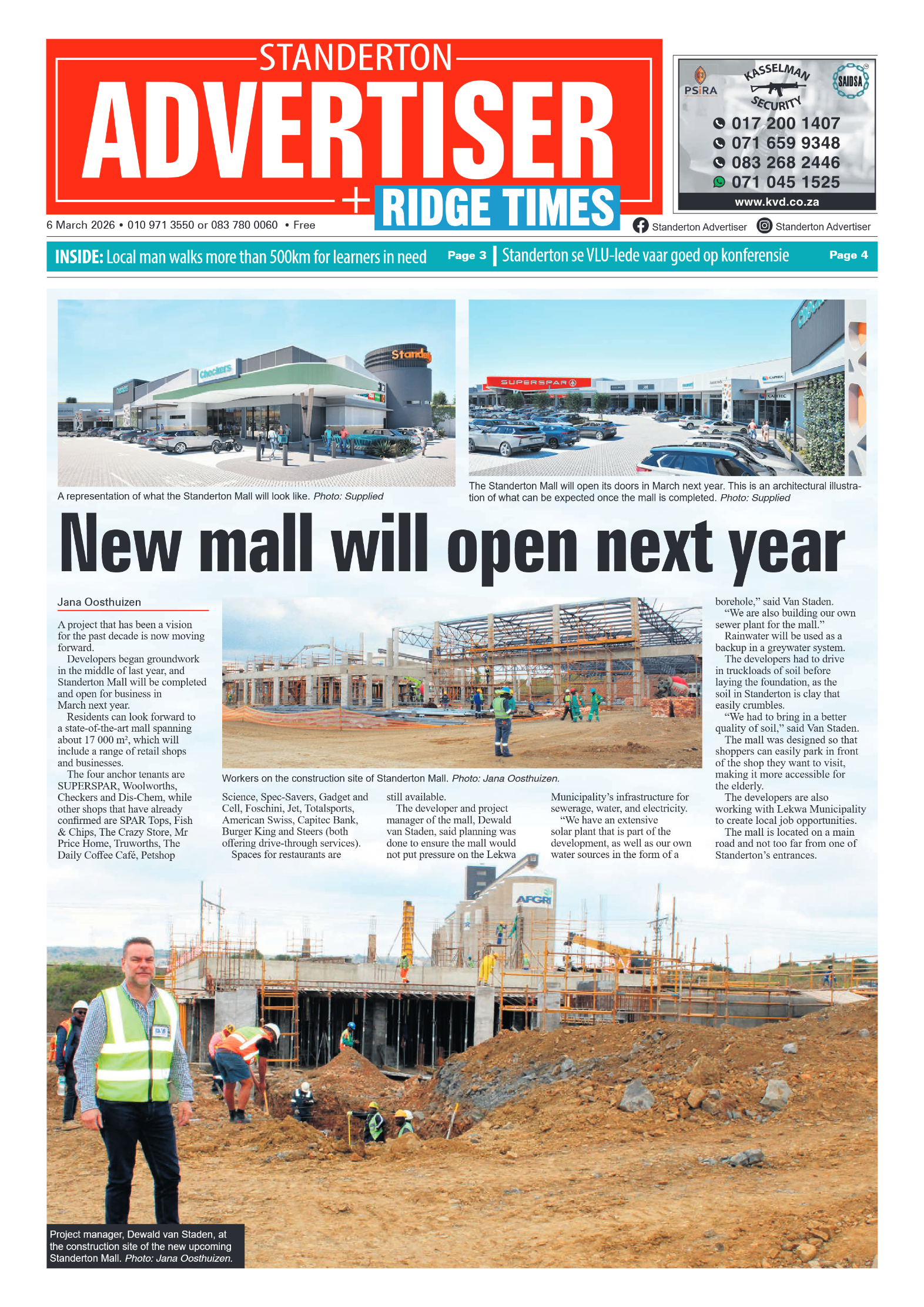Standerton Advertiser 6 March 2026 page 1