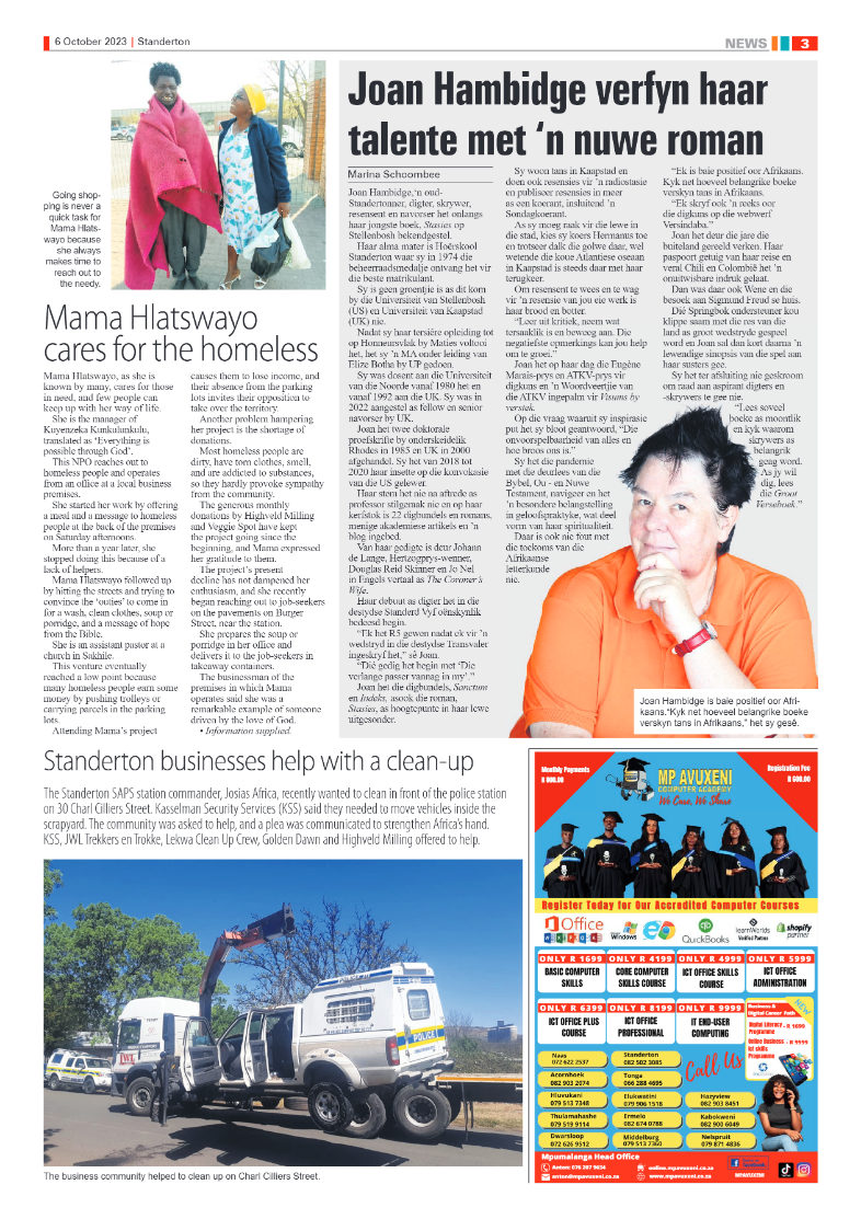Standerton Advertiser 6  October 2023 page 3