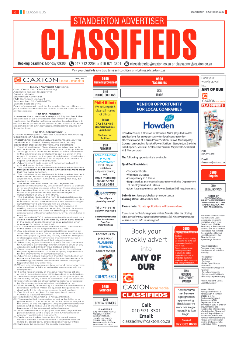 Standerton Advertiser 6  October 2023 page 6