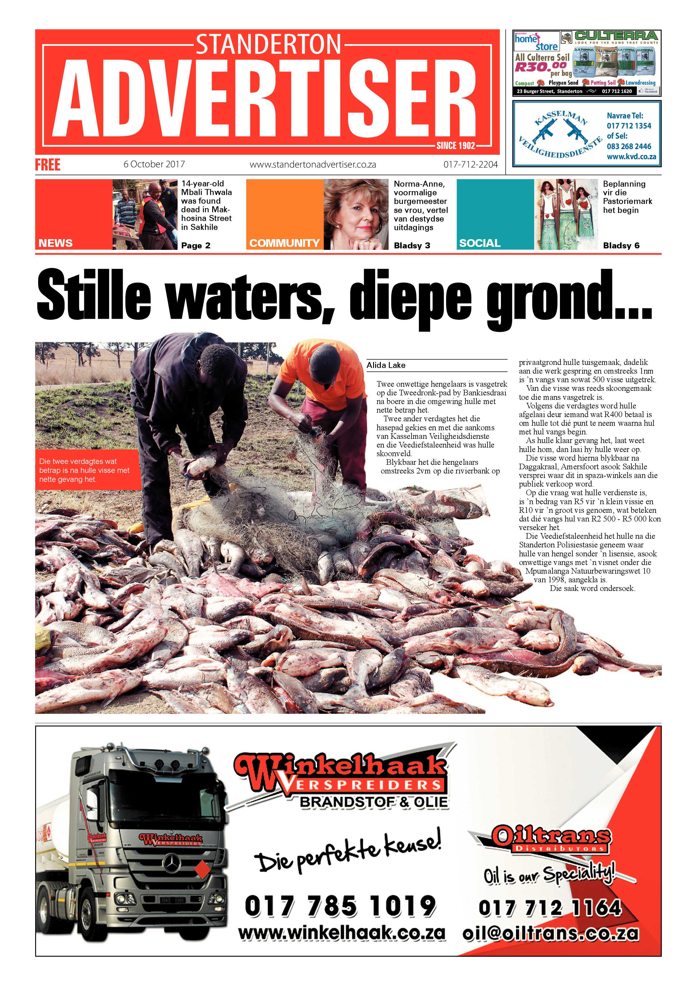 Standerton Advertiser 6 October 2017 page 1