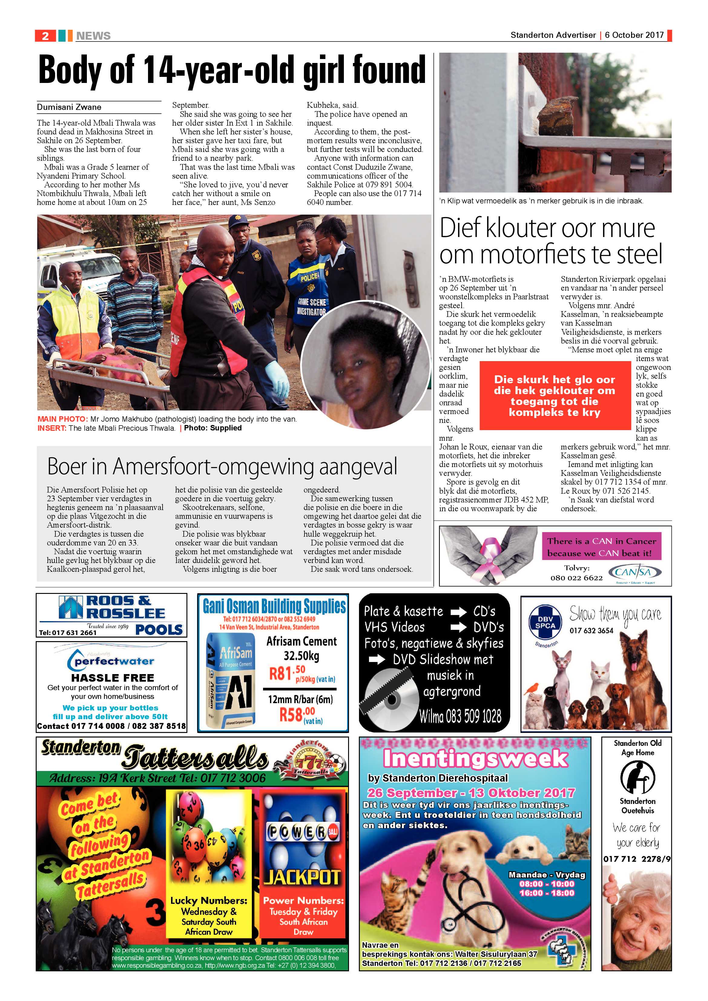 Standerton Advertiser 6 October 2017 page 2