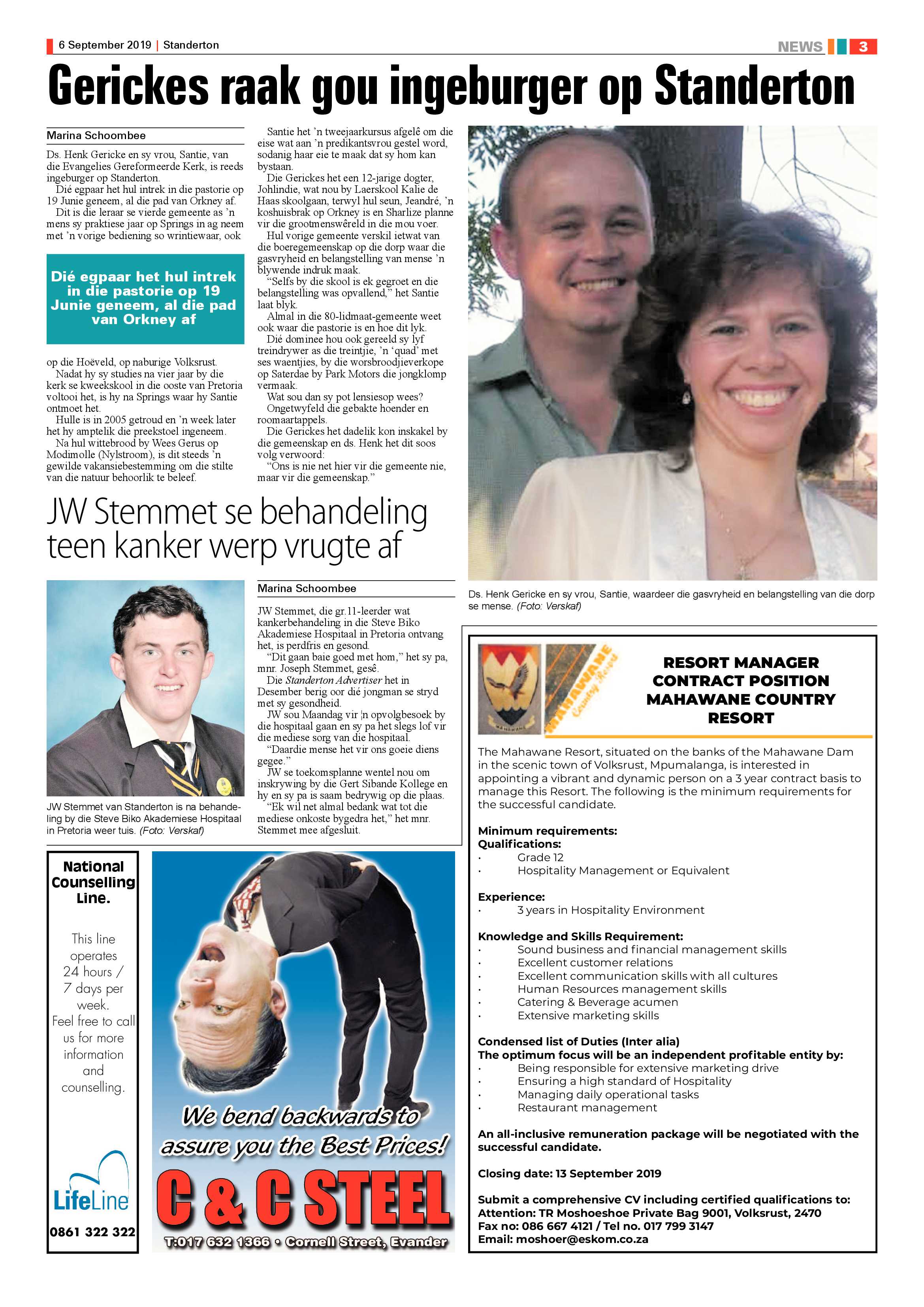 Standerton Advertiser 6 September 2019 page 3