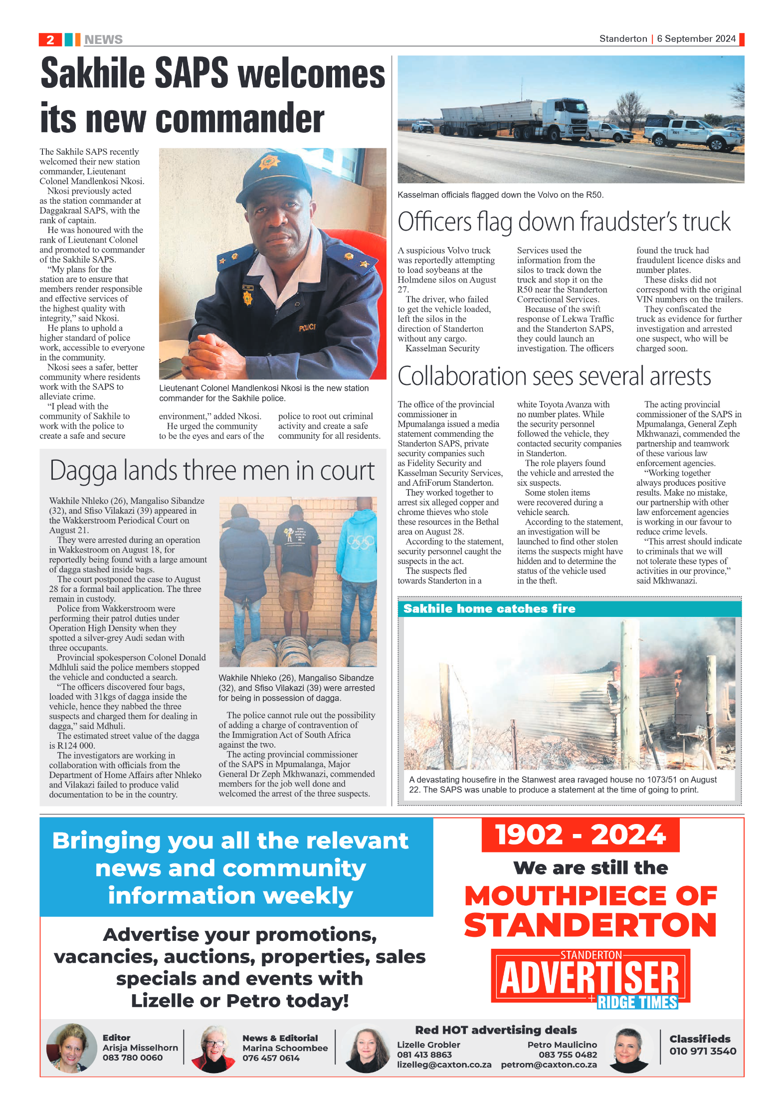 Standerton Advertiser 6 September 2024 page 2