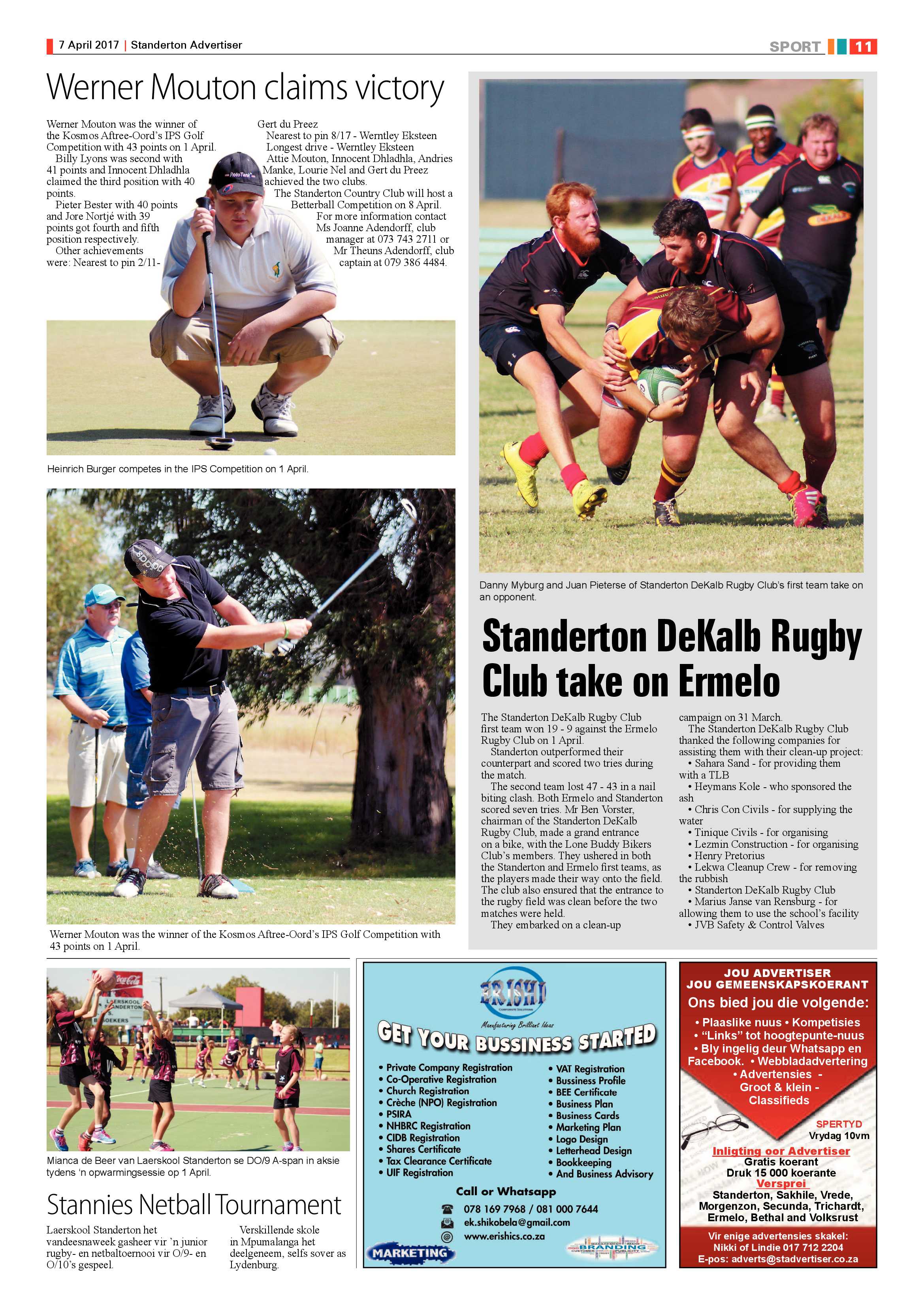 Standerton Advertiser 7 April 2017 page 11
