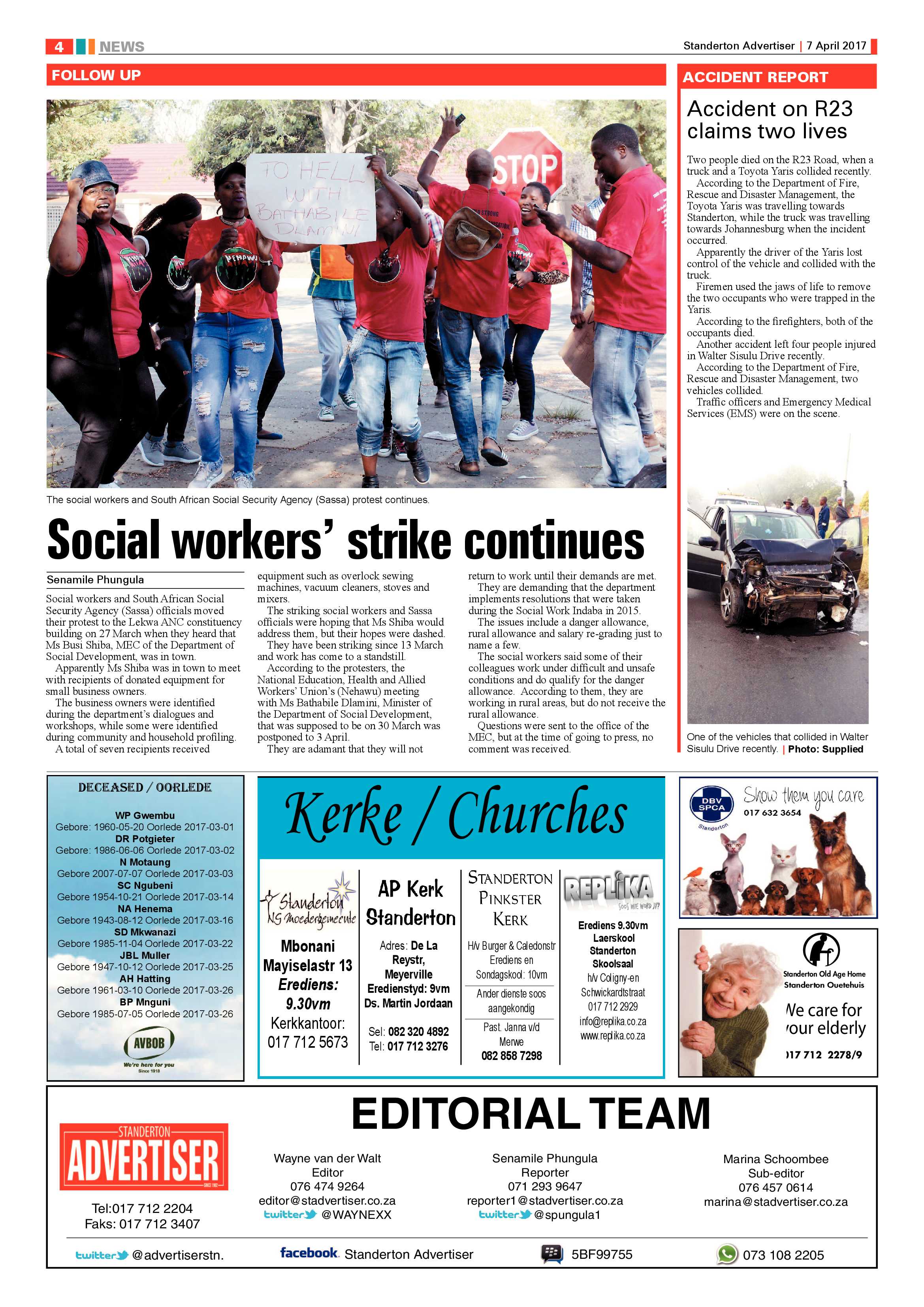 Standerton Advertiser 7 April 2017 page 4