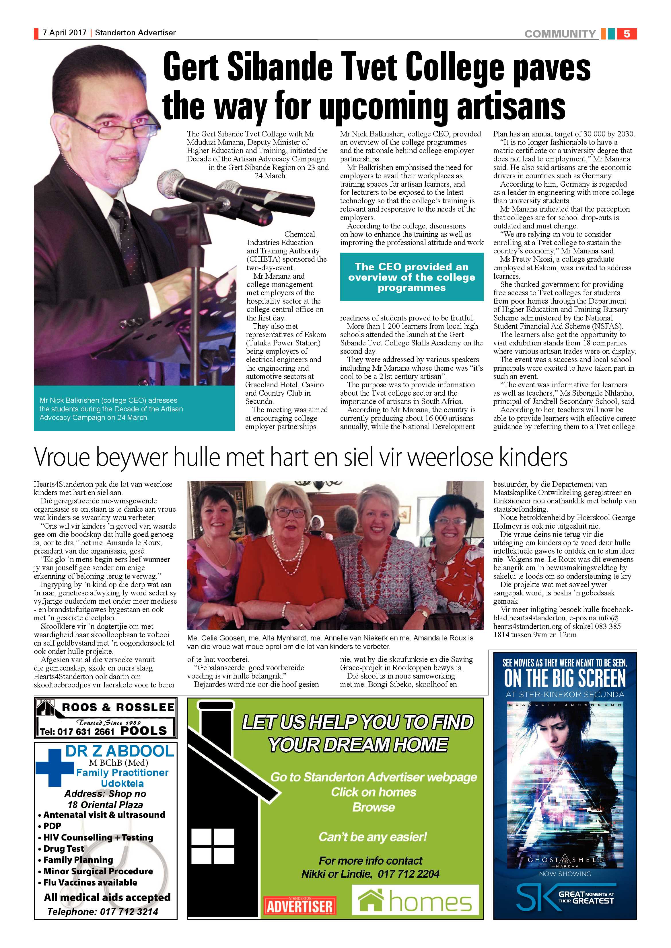 Standerton Advertiser 7 April 2017 page 5
