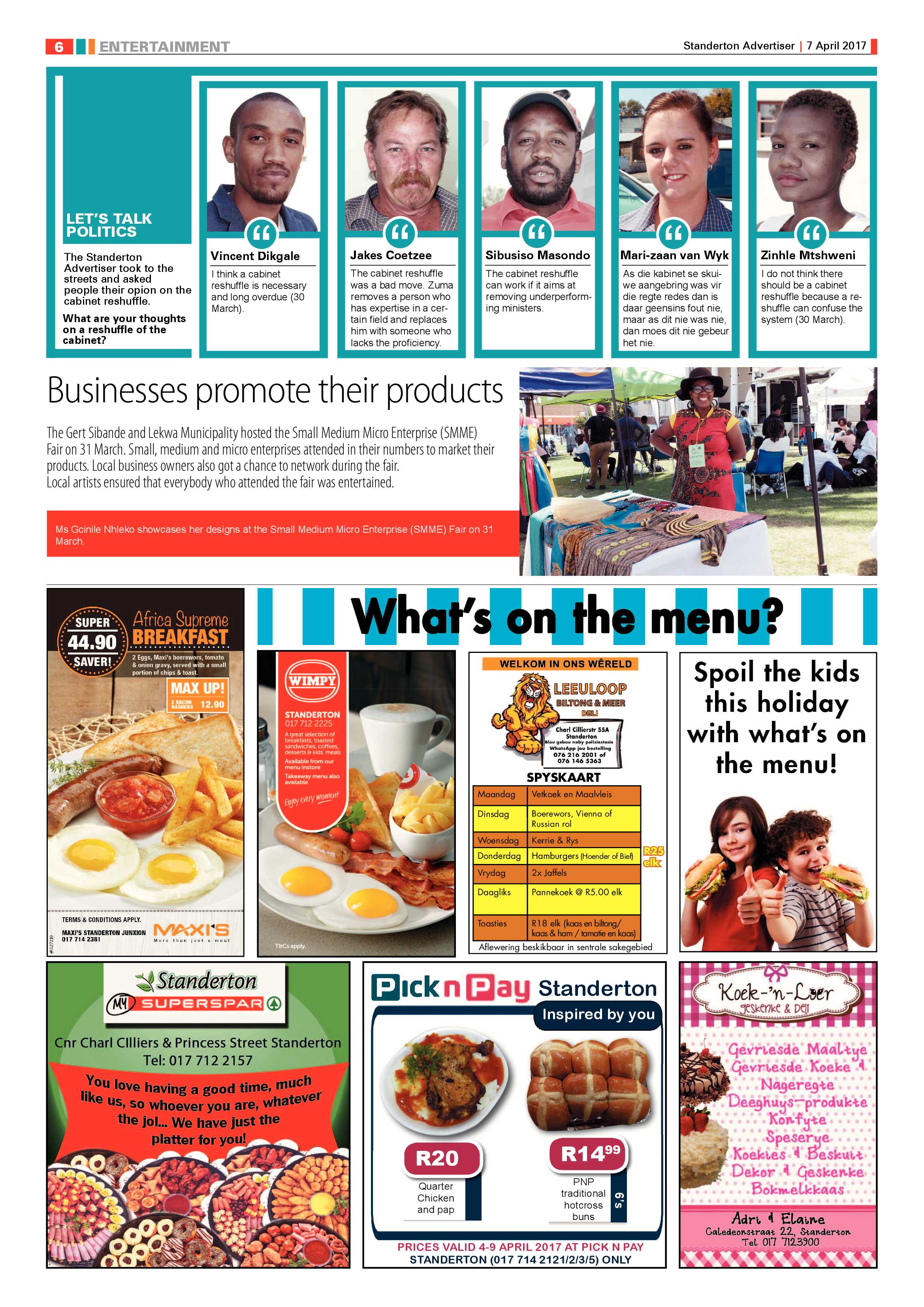 Standerton Advertiser 7 April 2017 page 6