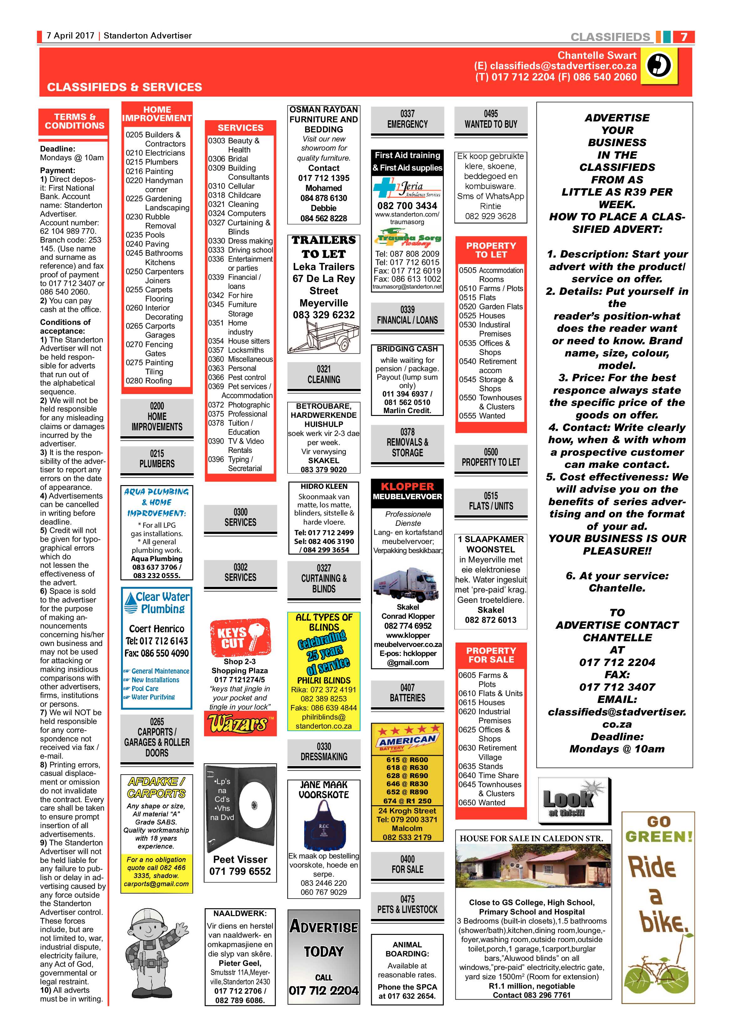 Standerton Advertiser 7 April 2017 page 7