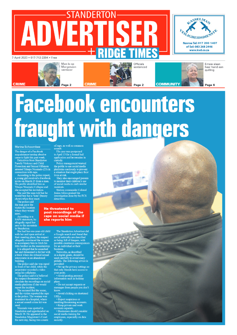 Standerton Advertiser 7 April 2023 page 1