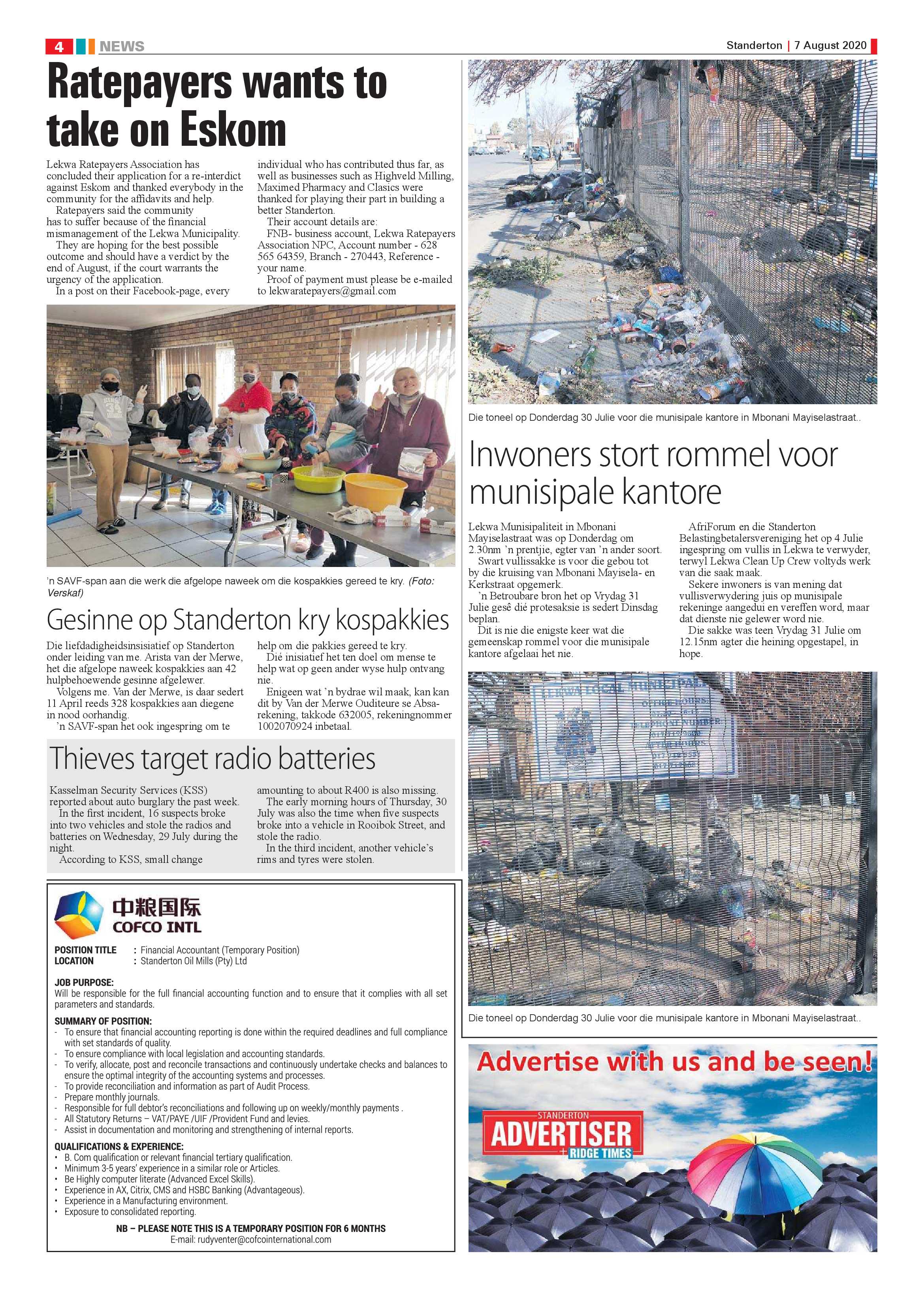 Standerton Advertiser 7 August 2020 page 4
