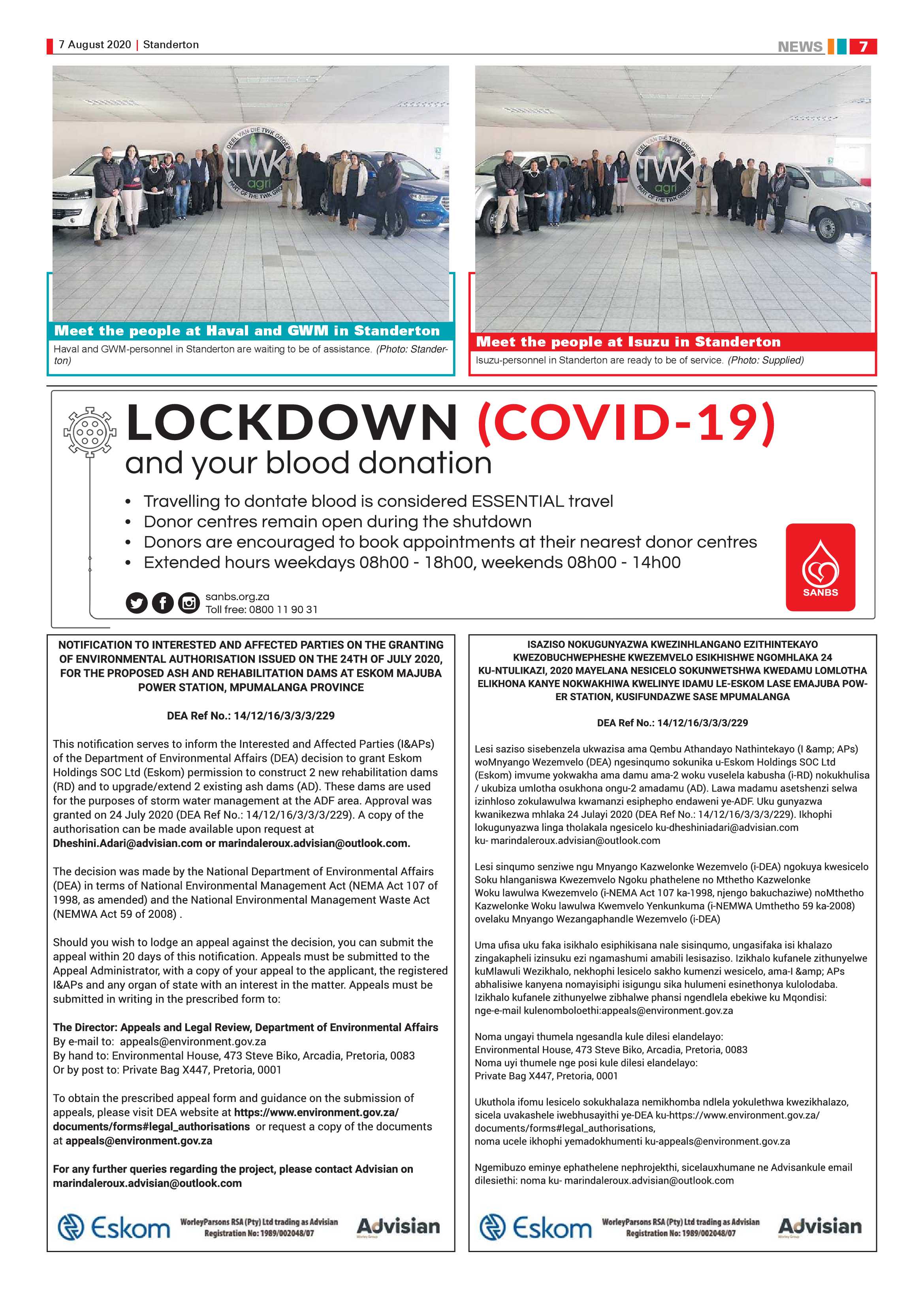 Standerton Advertiser 7 August 2020 page 7