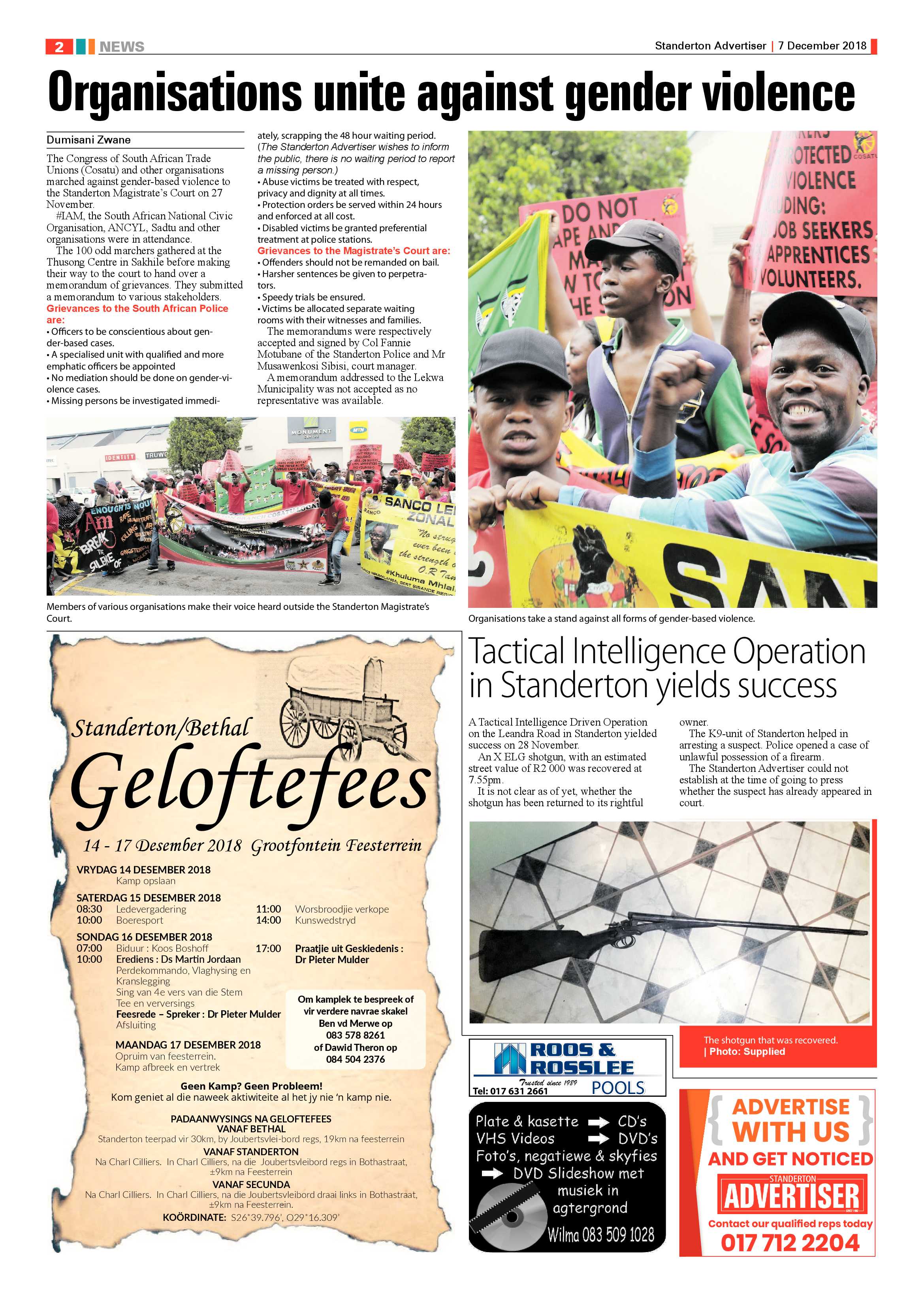 Standerton Advertiser 7 December 2018 page 2