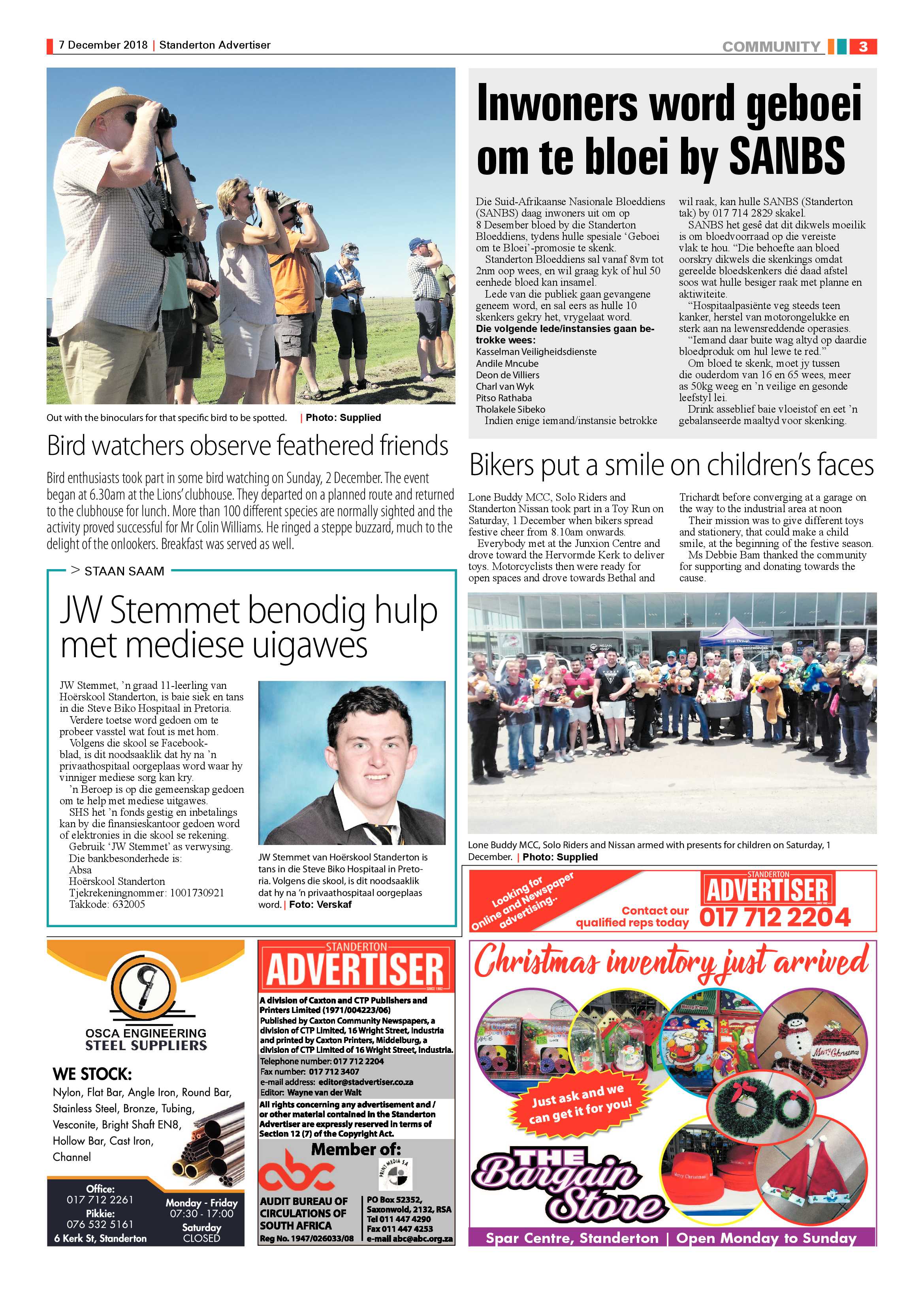 Standerton Advertiser 7 December 2018 page 3