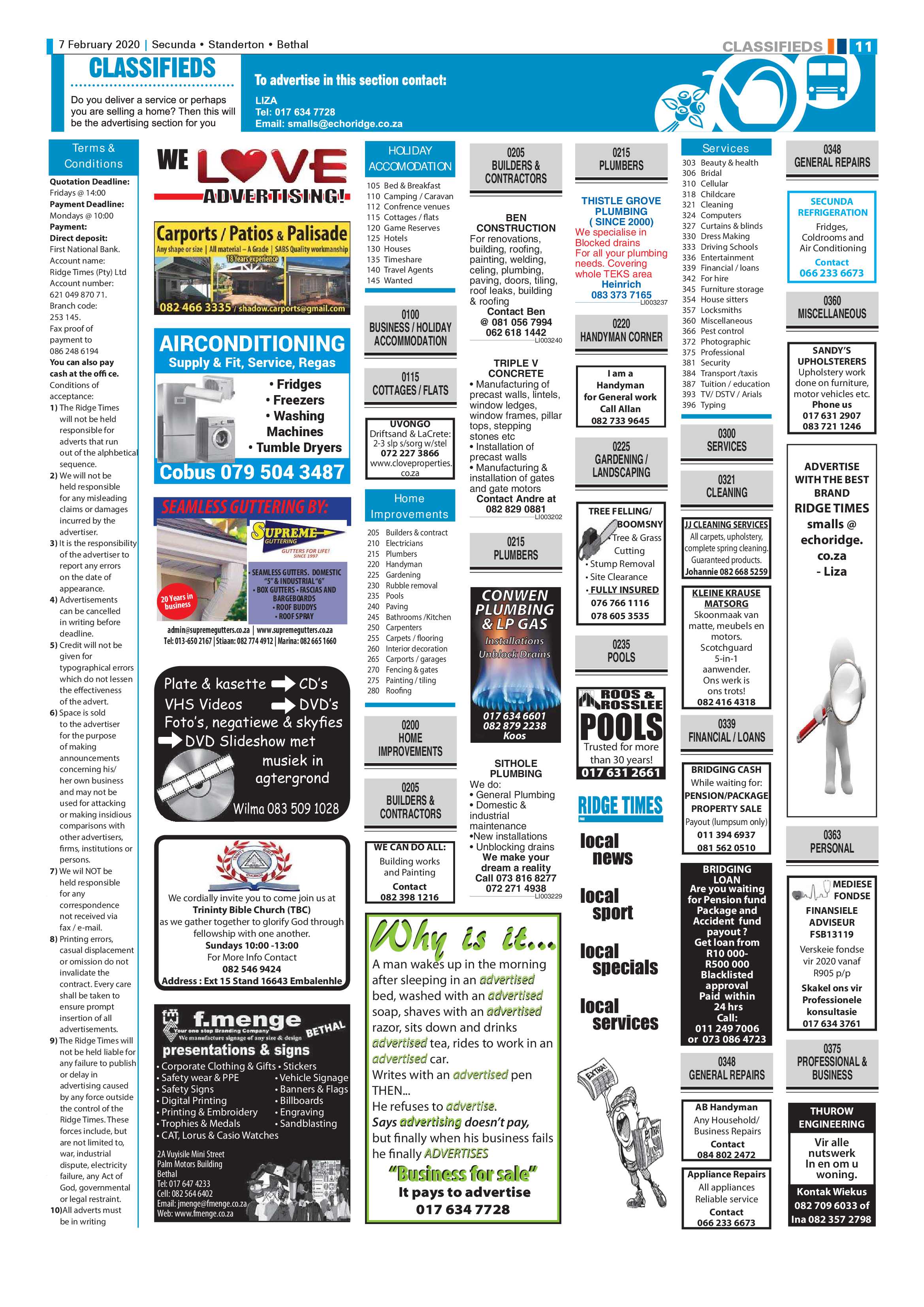 Standerton Advertiser 7 February 2020 page 11