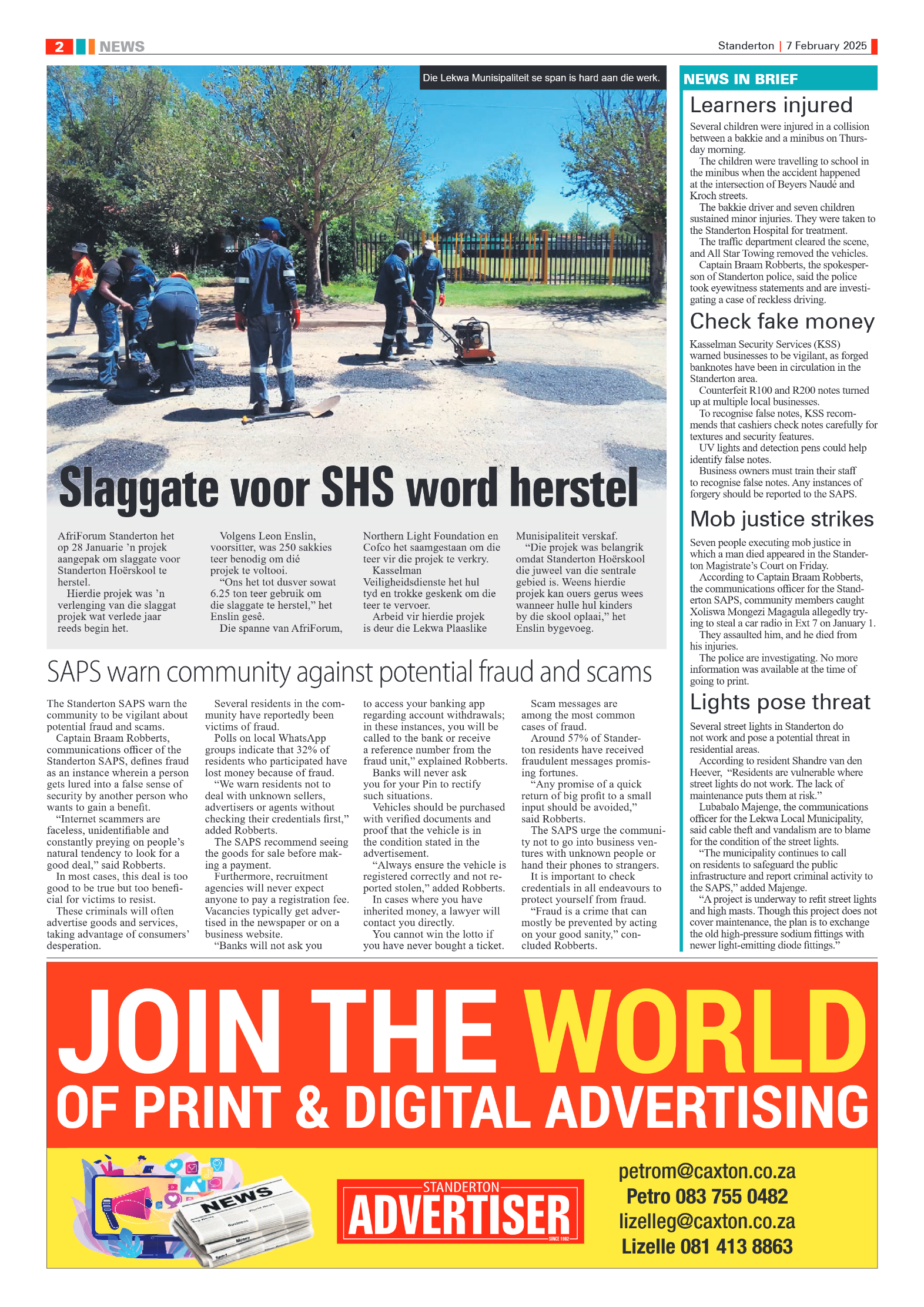 Standerton Advertiser 7 February 2025 page 2